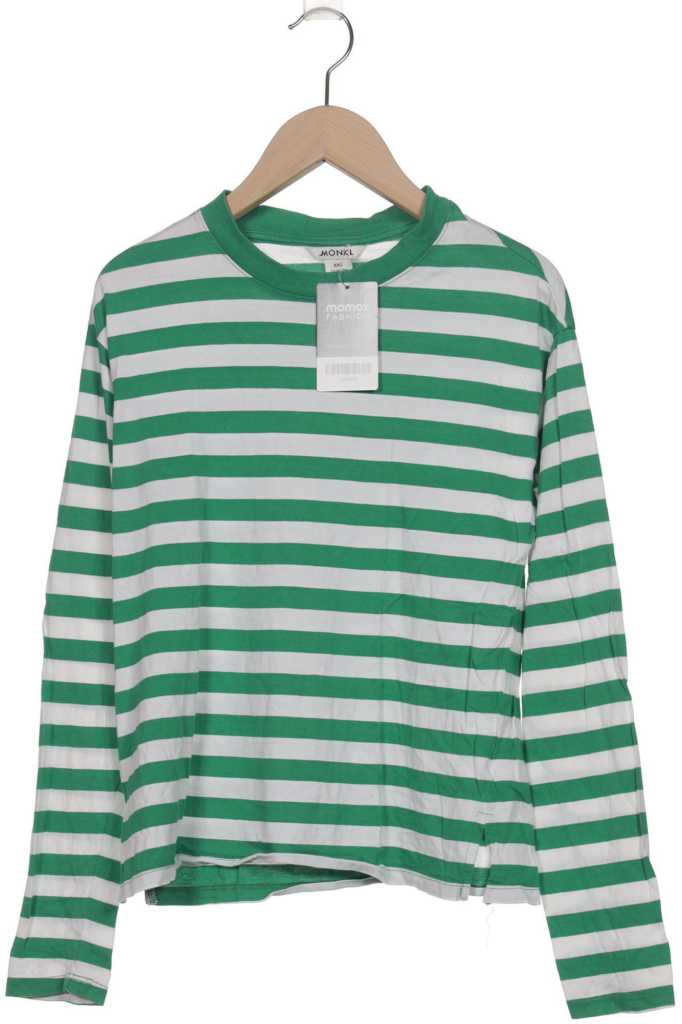 

Monki Damen Langarmshirt, grün, Gr. 32