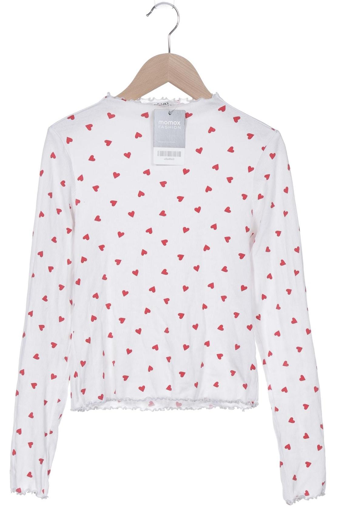 

Monki Damen Langarmshirt, weiß, Gr. 36