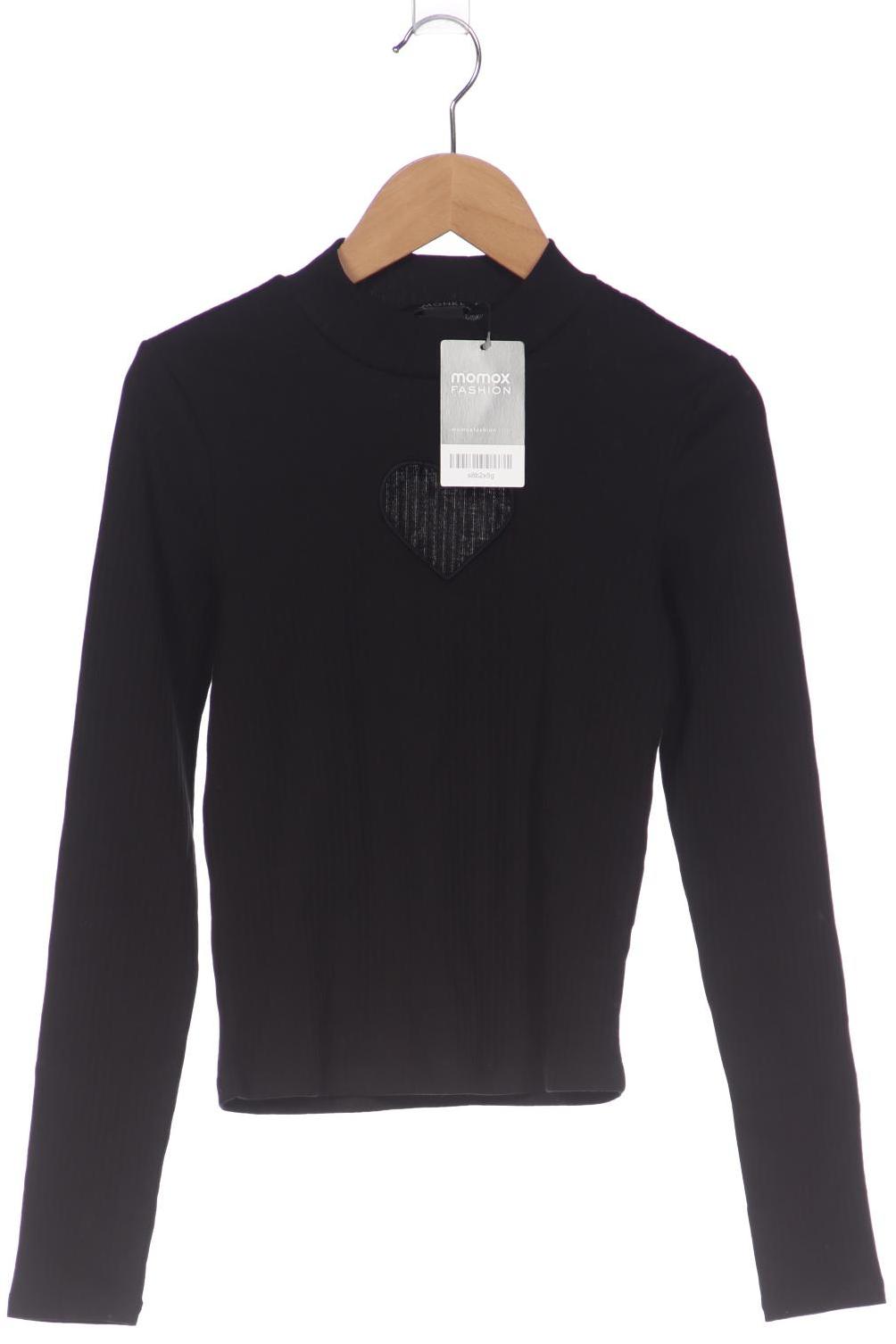 

Monki Damen Langarmshirt, schwarz, Gr. 34