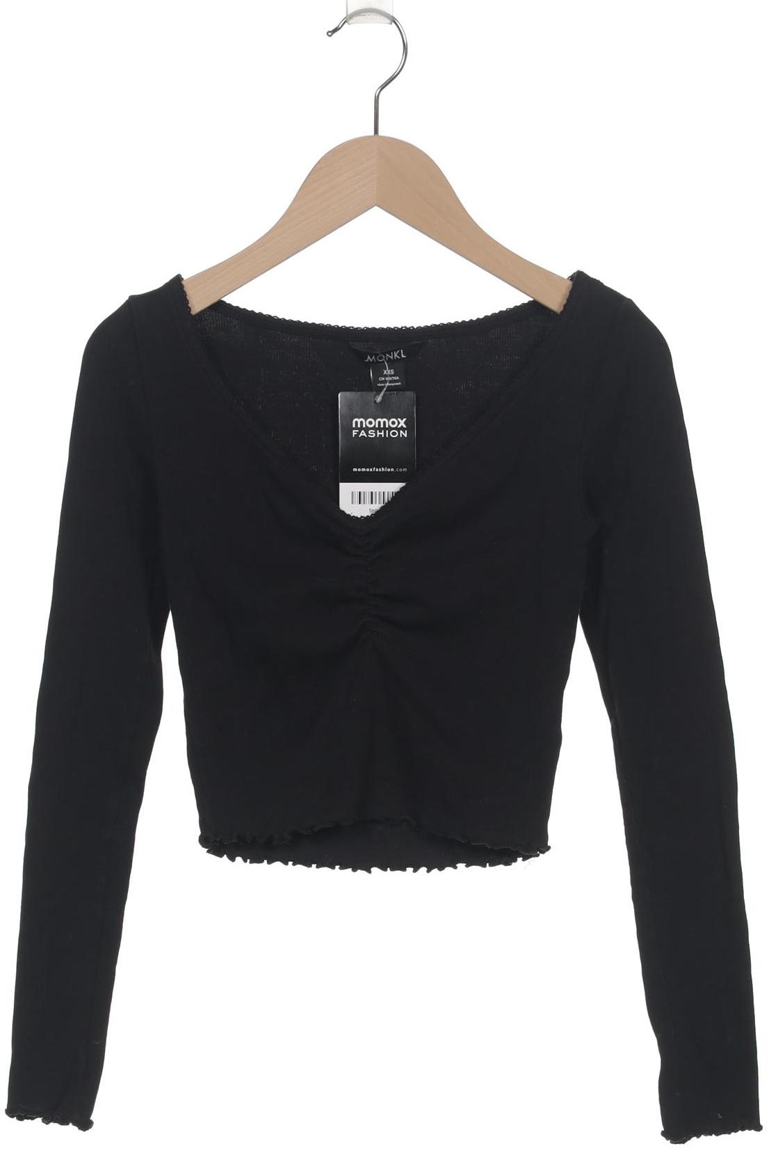

Monki Damen Langarmshirt, schwarz, Gr. 32
