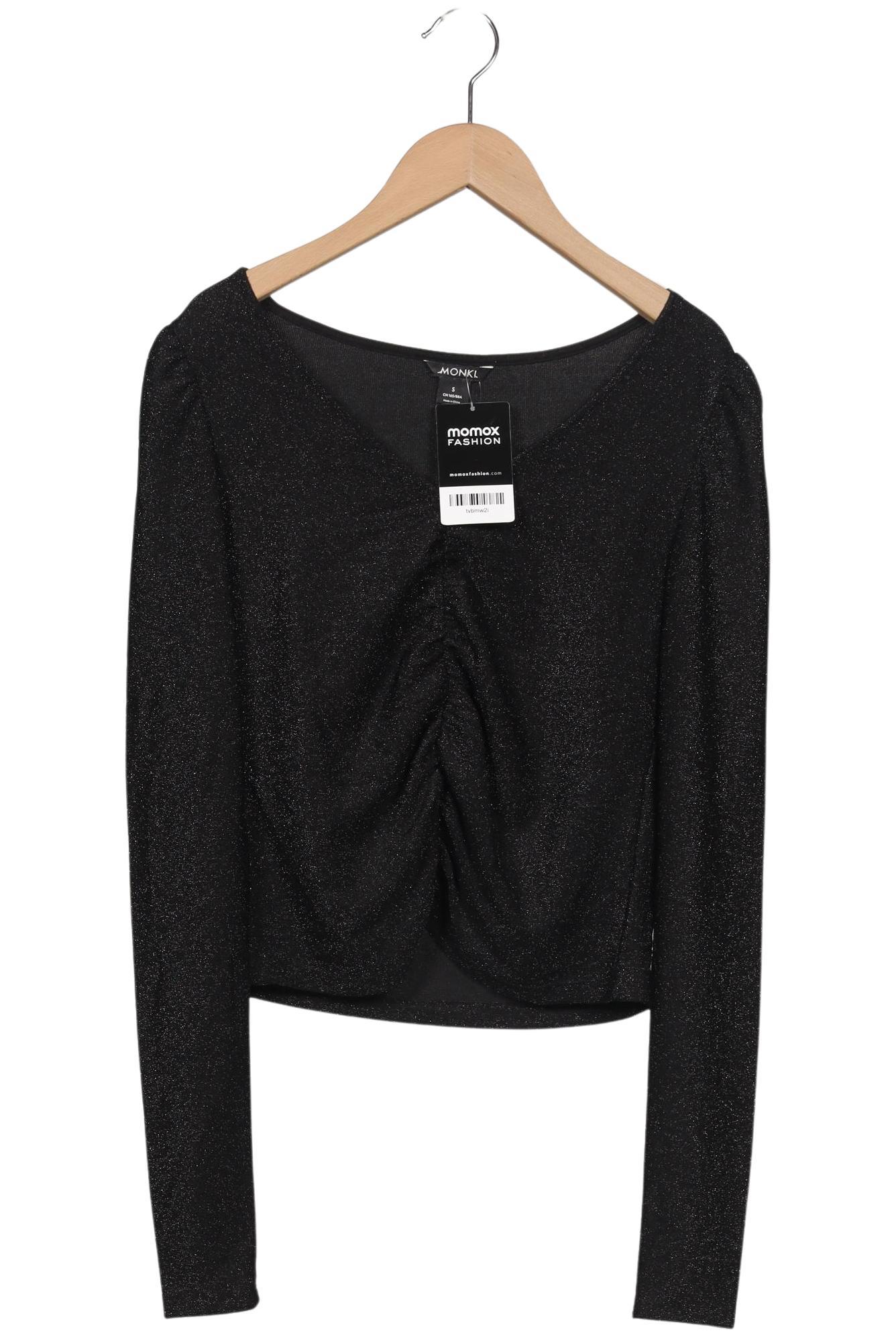 

Monki Damen Langarmshirt, schwarz, Gr. 36