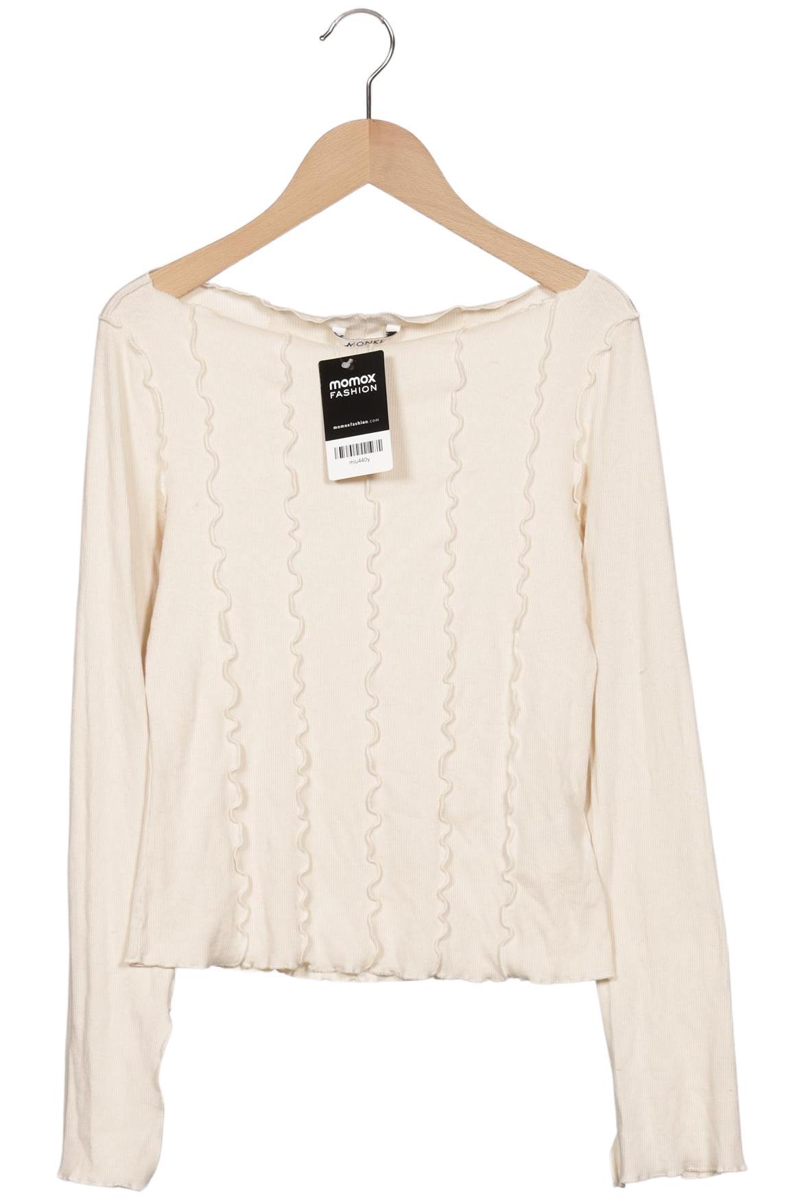 

Monki Damen Langarmshirt, cremeweiß, Gr. 36