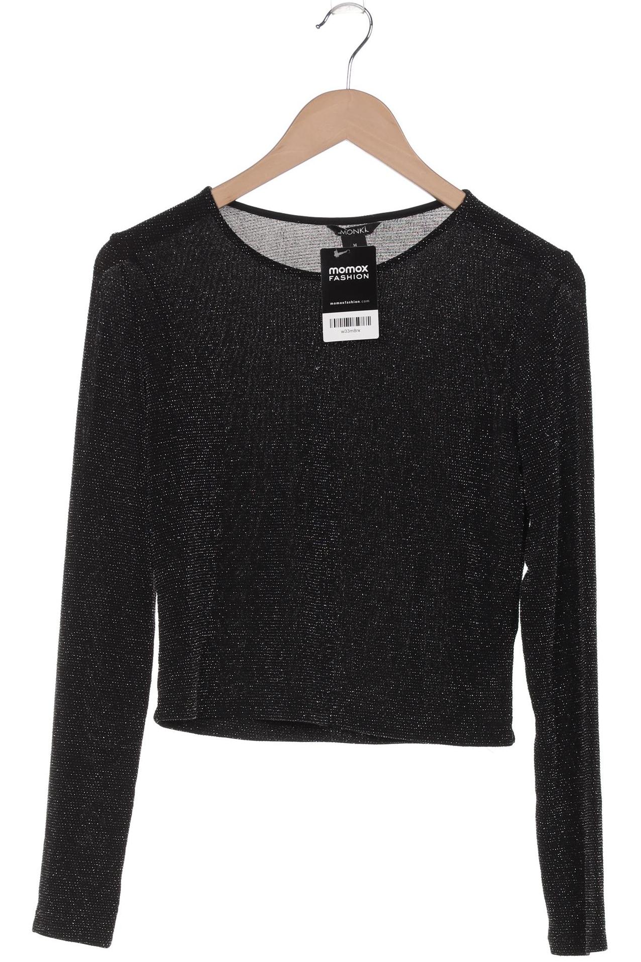 

Monki Damen Langarmshirt, schwarz, Gr. 38
