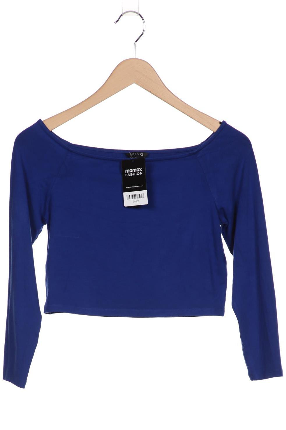 

Monki Damen Langarmshirt, blau, Gr. 38