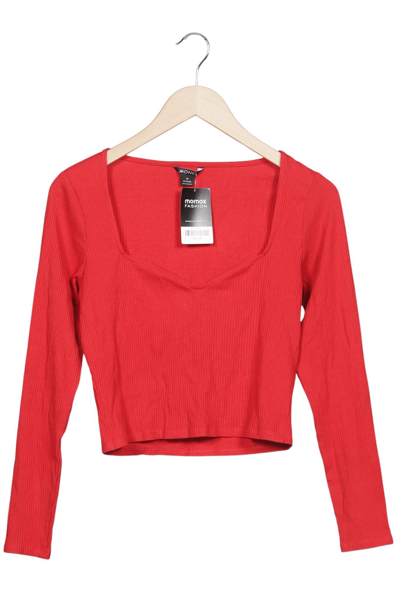

Monki Damen Langarmshirt, rot, Gr. 38
