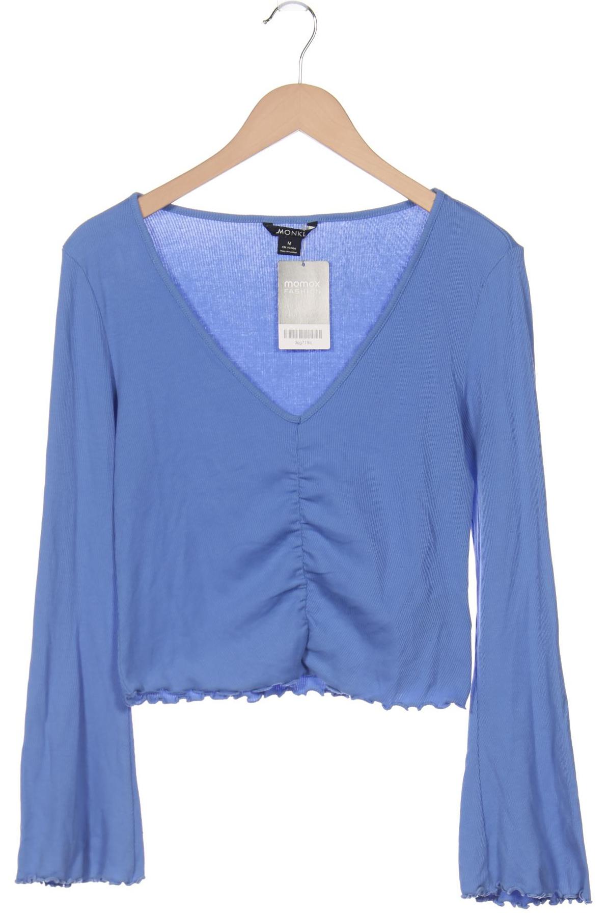 

Monki Damen Langarmshirt, blau, Gr. 38