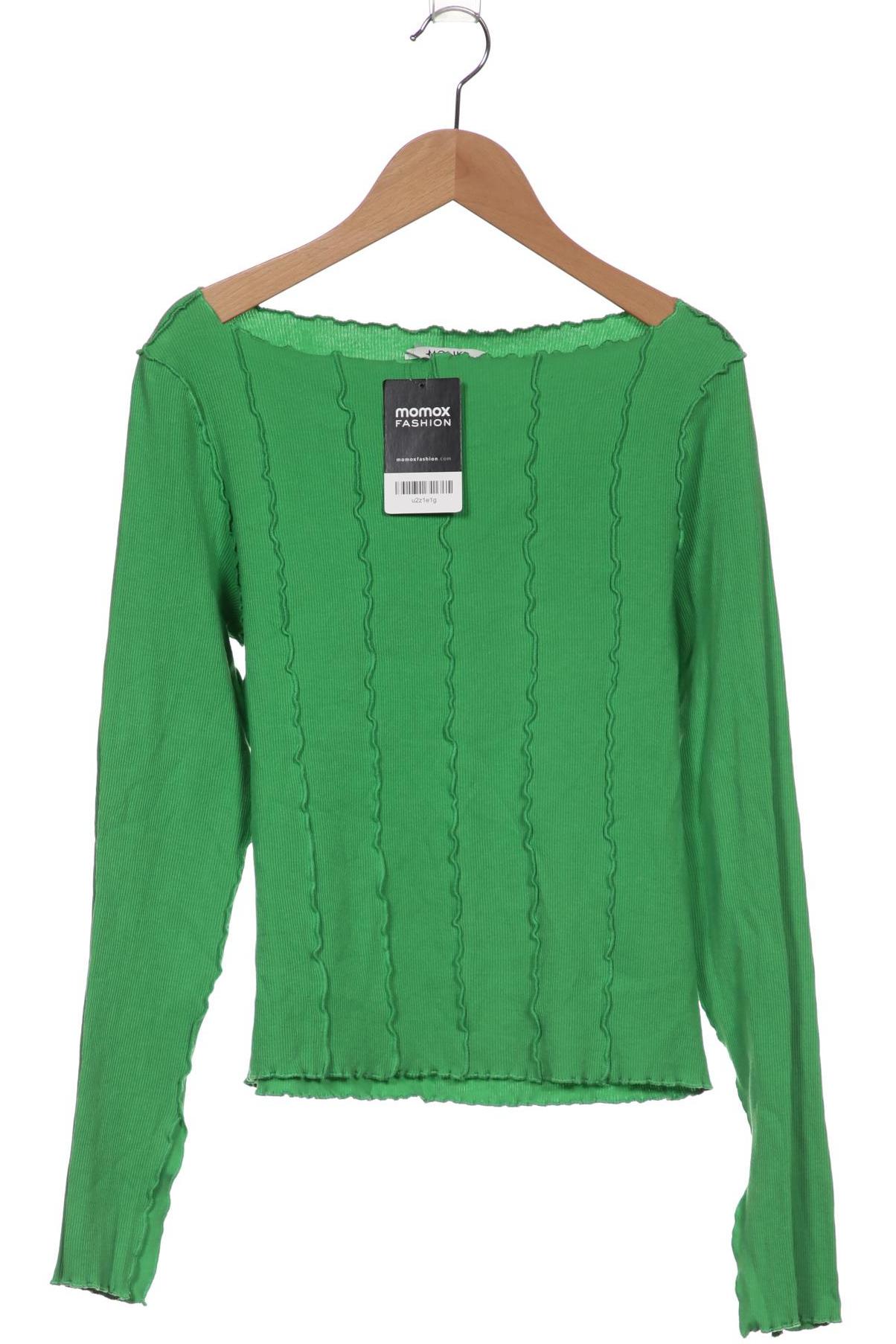 

Monki Damen Langarmshirt, grün, Gr. 38