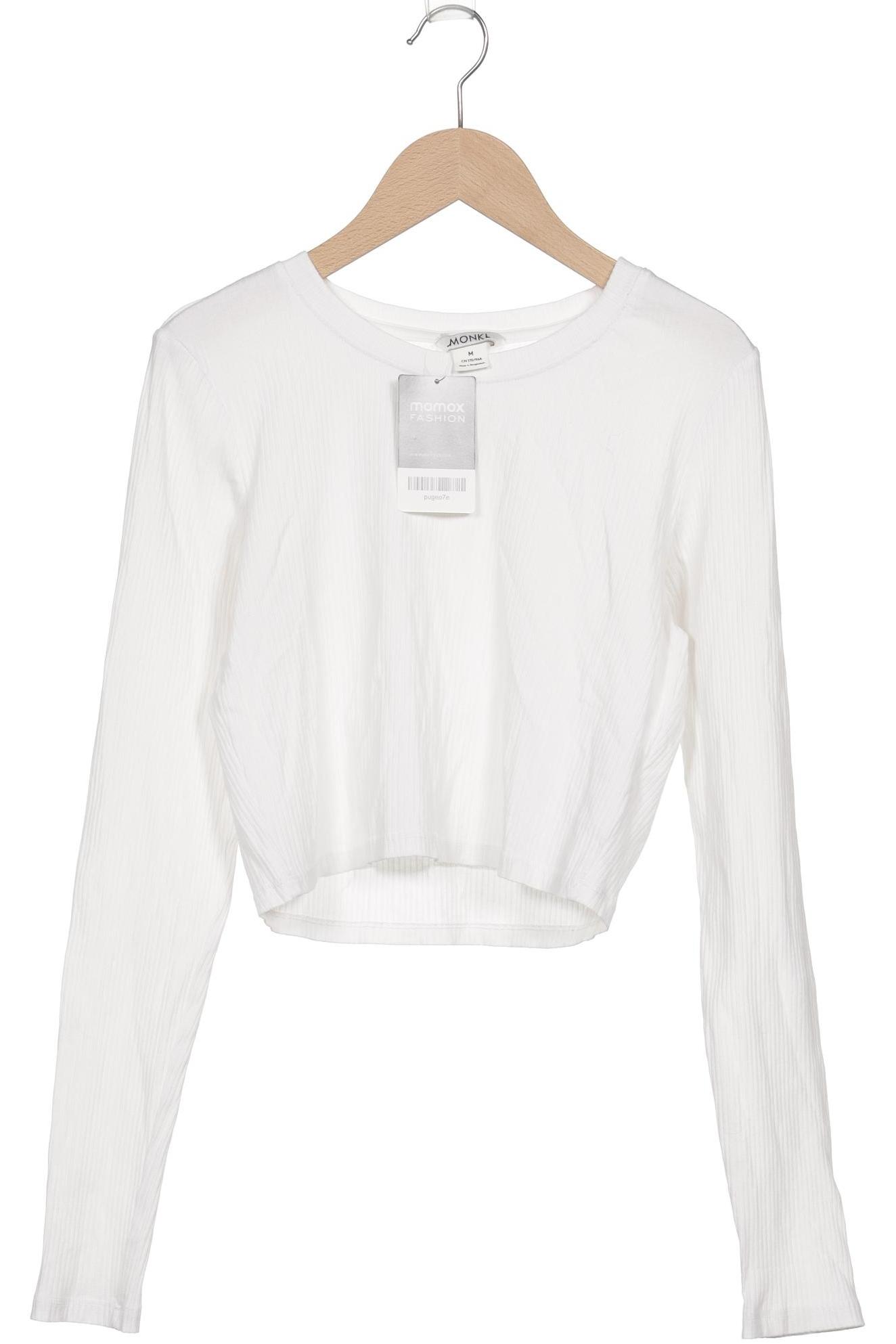 

Monki Damen Langarmshirt, weiß, Gr. 38