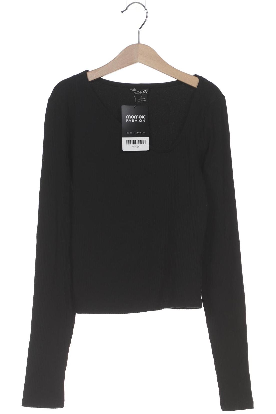 

Monki Damen Langarmshirt, schwarz, Gr. 36