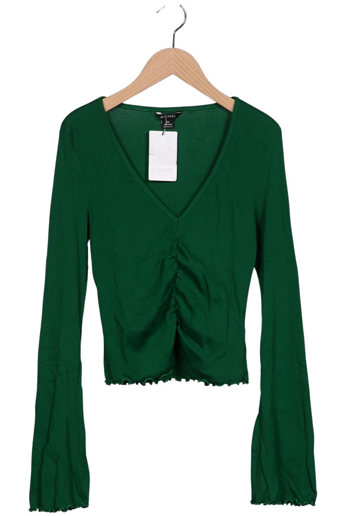

Monki Damen Langarmshirt, grün, Gr. 38