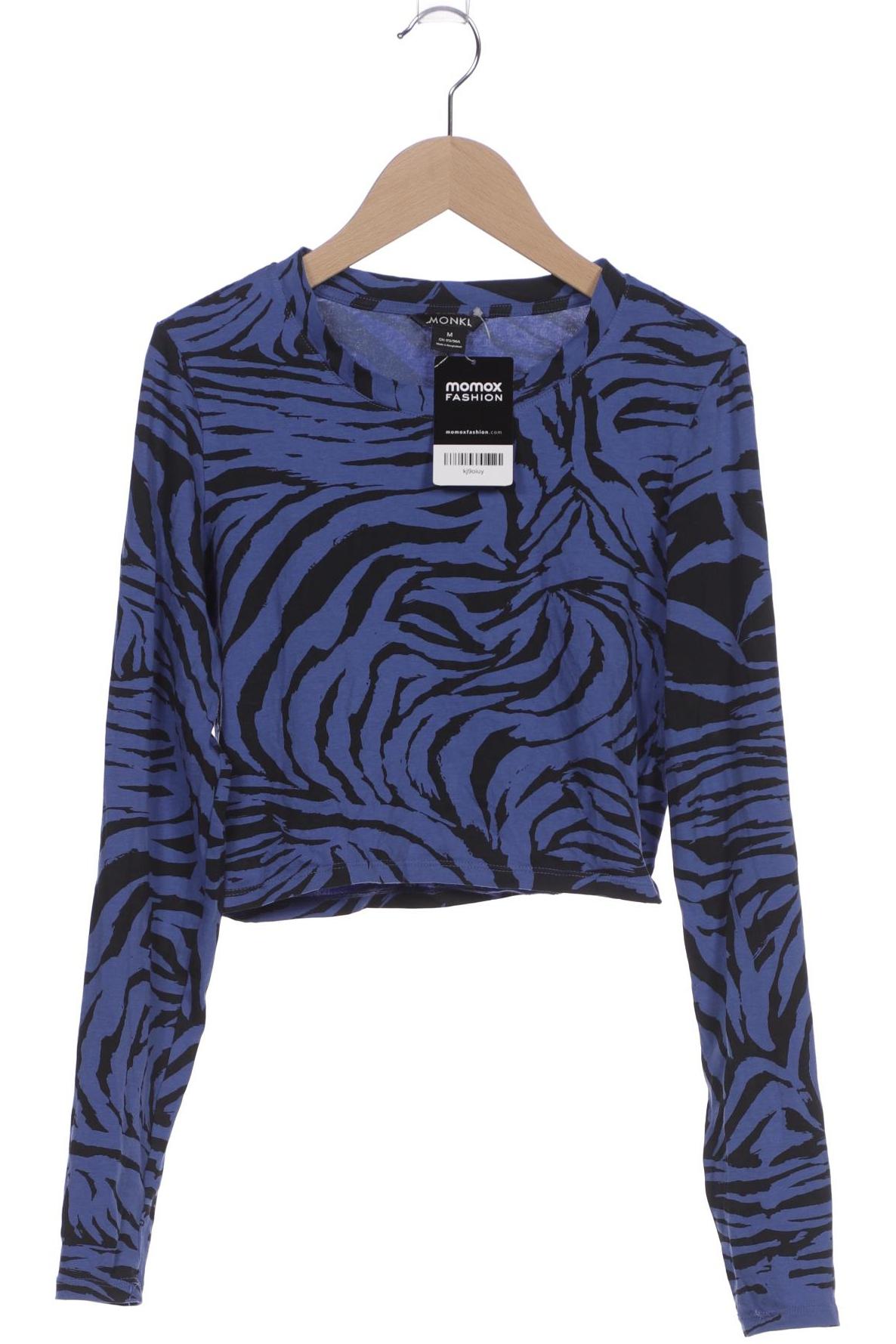 

Monki Damen Langarmshirt, blau, Gr. 38