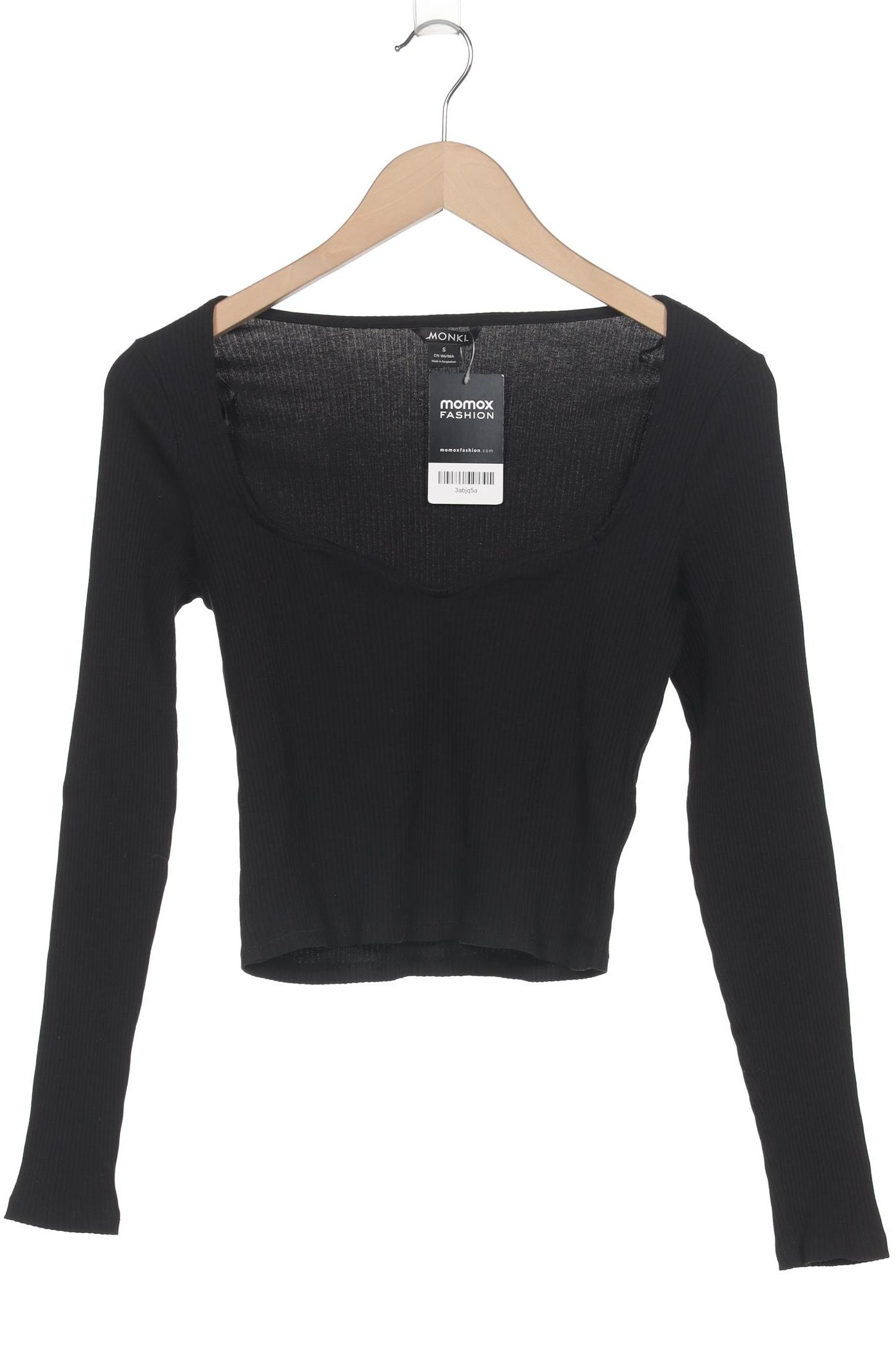 

Monki Damen Langarmshirt, schwarz, Gr. 36