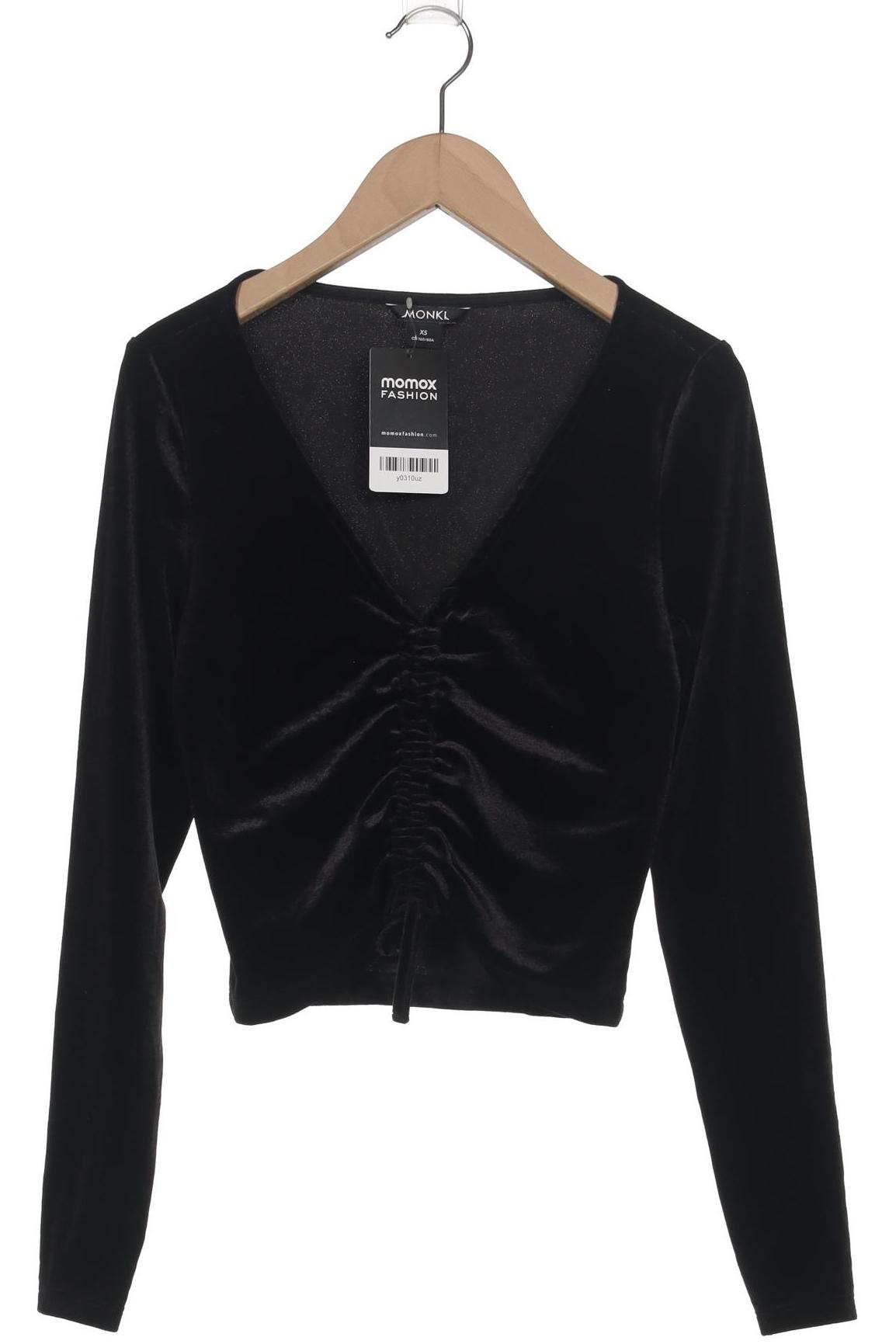 

Monki Damen Langarmshirt, schwarz, Gr. 34