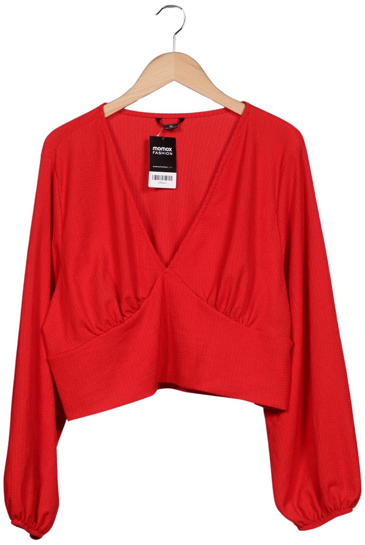 

Monki Damen Langarmshirt, rot, Gr. 46