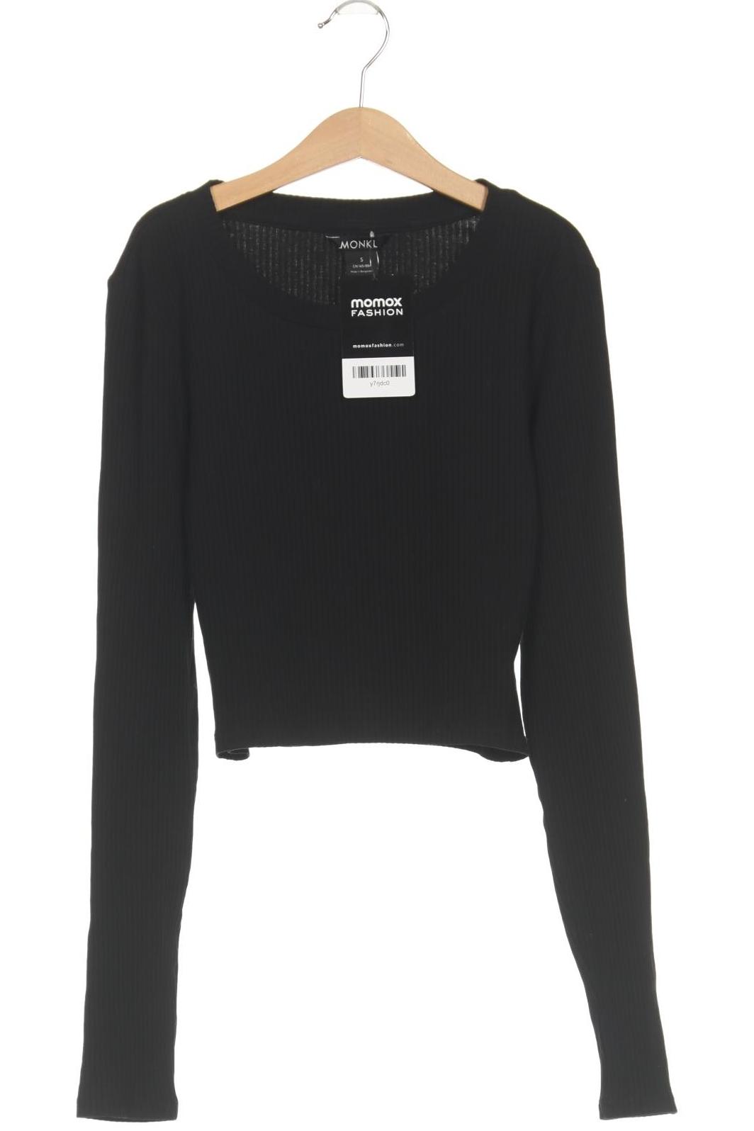 

Monki Damen Langarmshirt, schwarz, Gr. 36