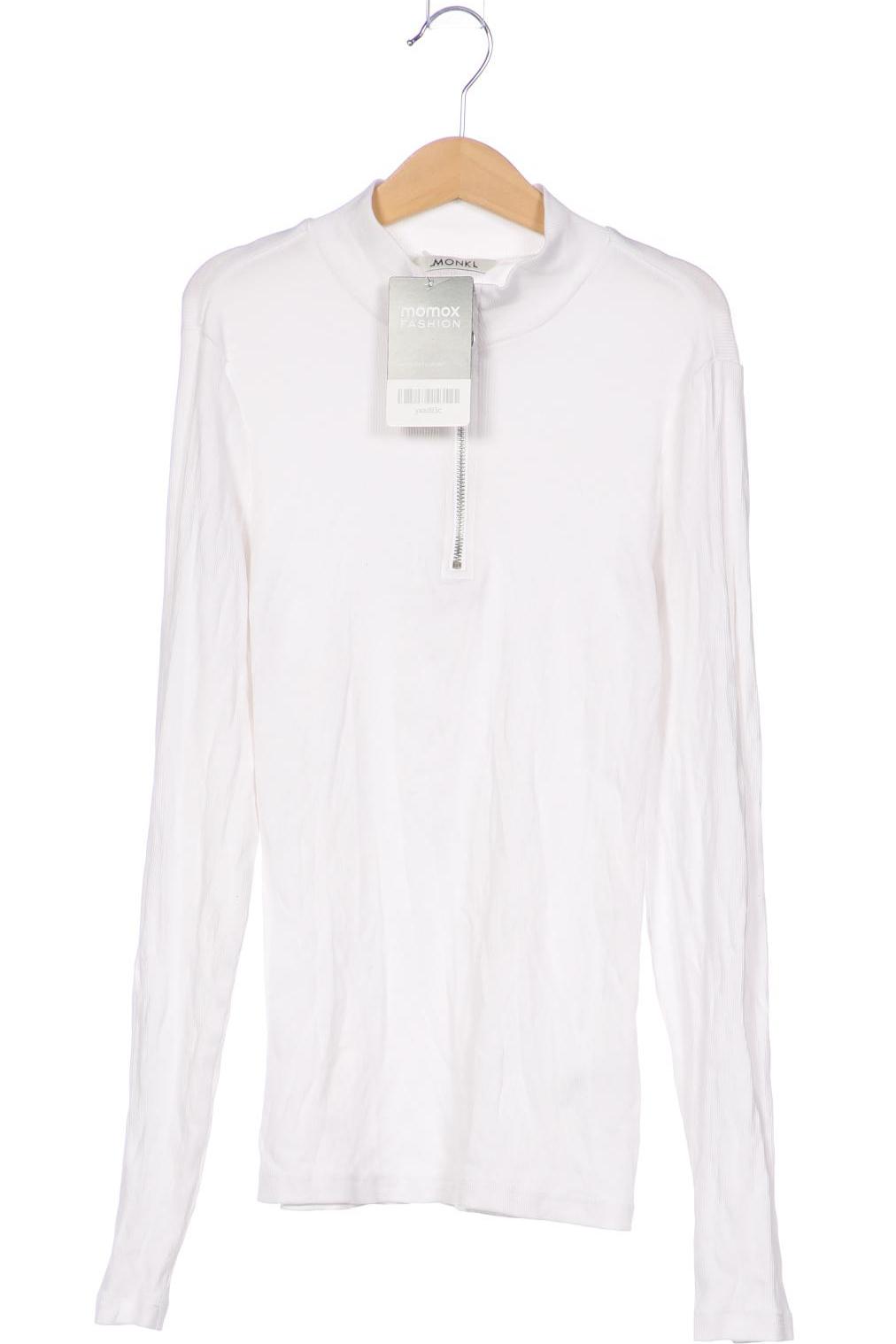 

Monki Damen Langarmshirt, weiß, Gr. 34