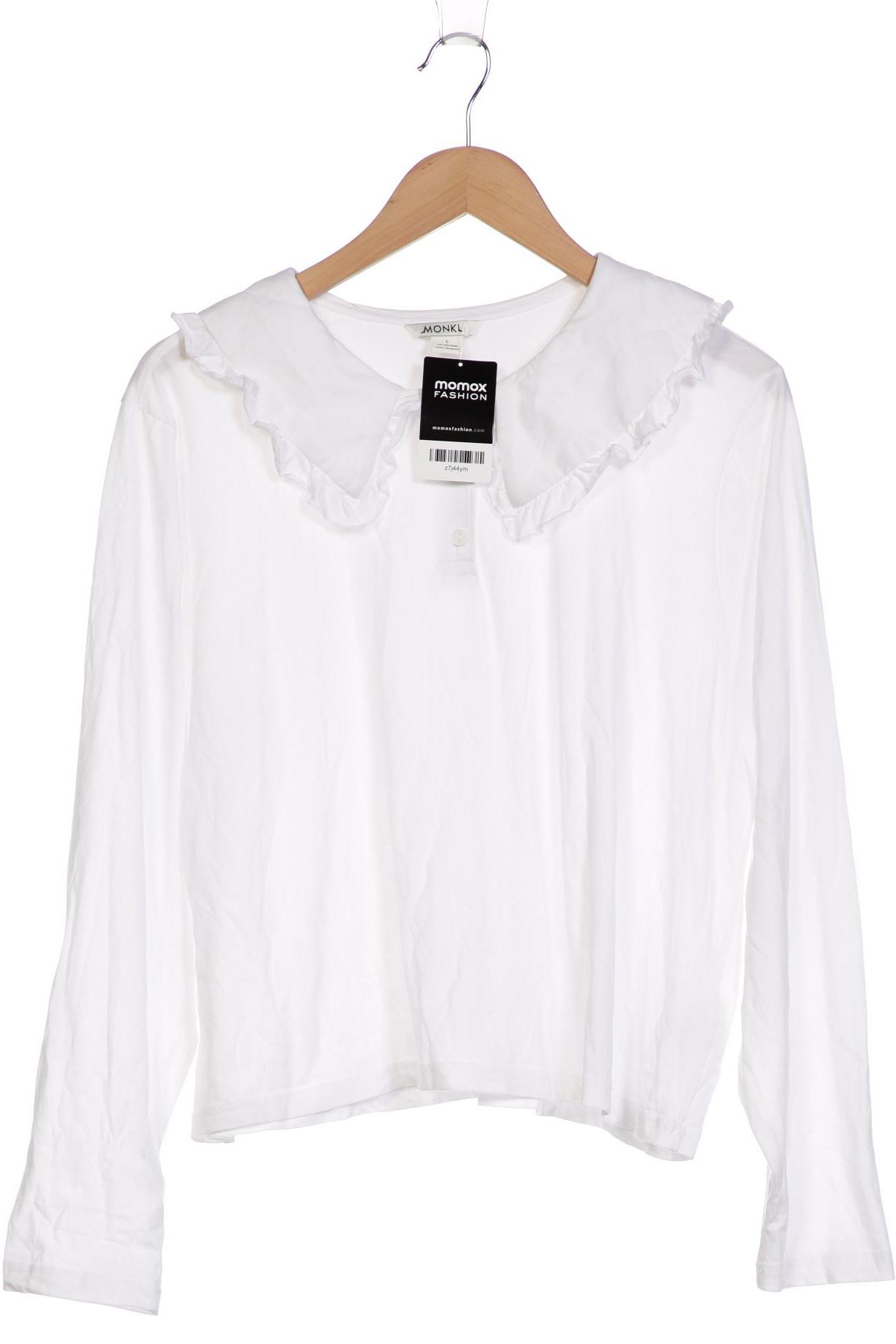 

Monki Damen Langarmshirt, weiß, Gr. 42