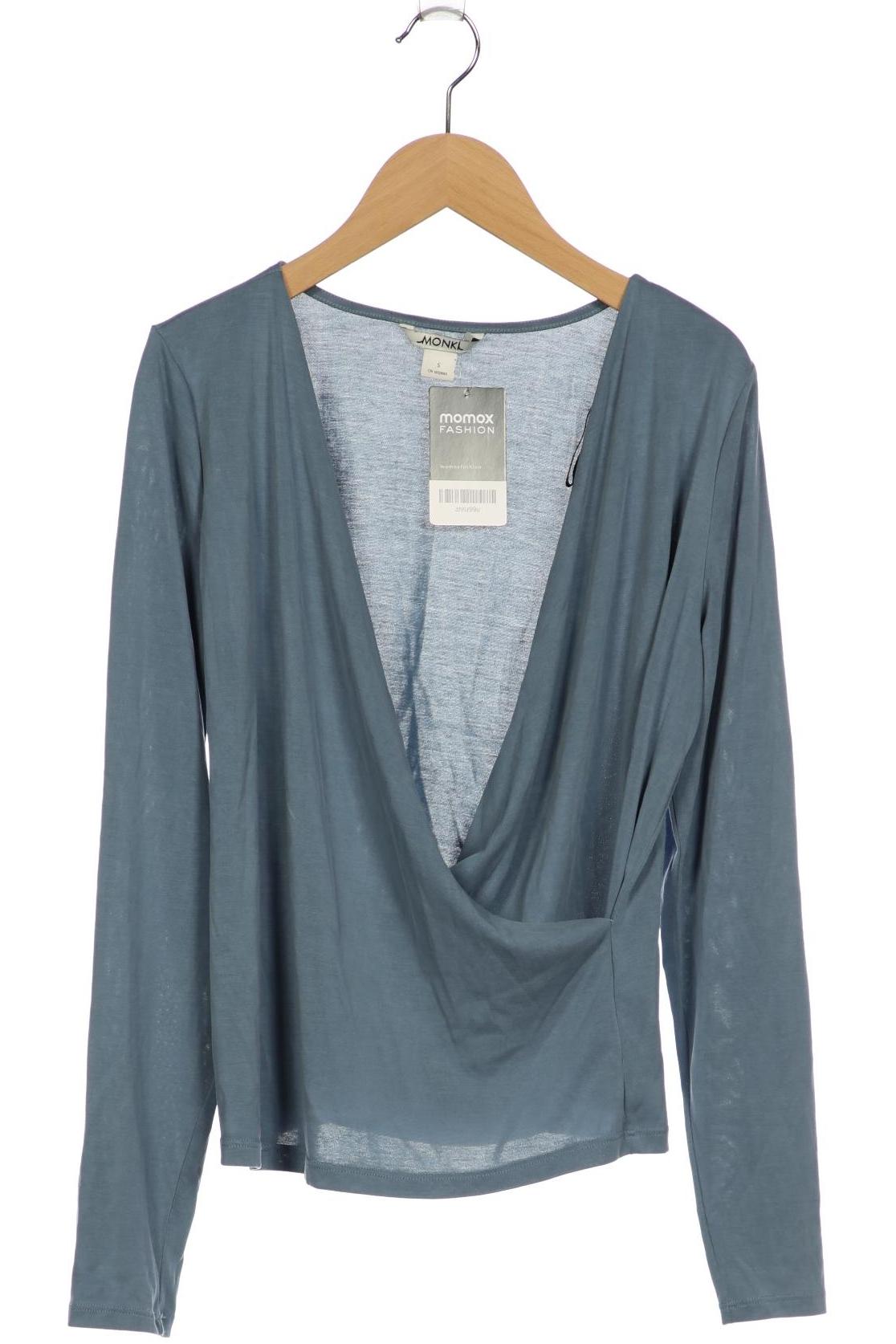 

Monki Damen Langarmshirt, blau, Gr. 36