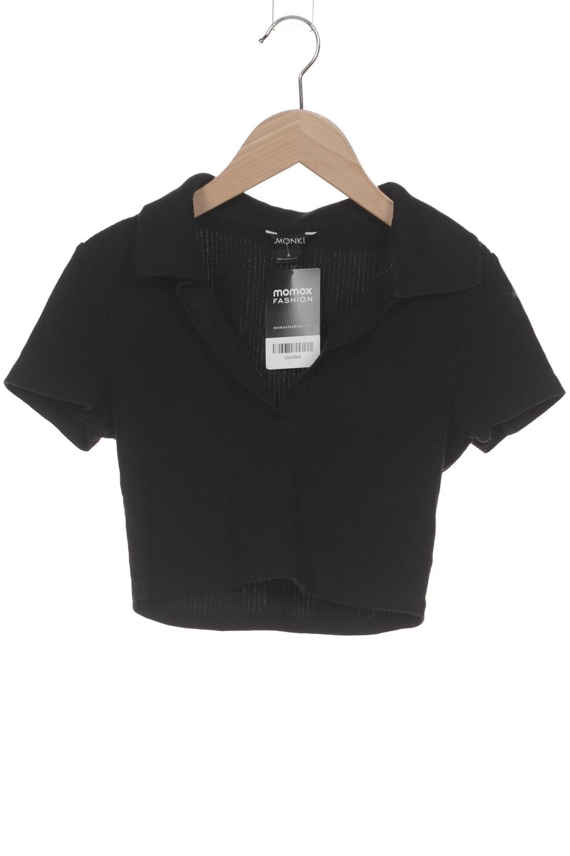 

Monki Damen Poloshirt, schwarz, Gr. 36