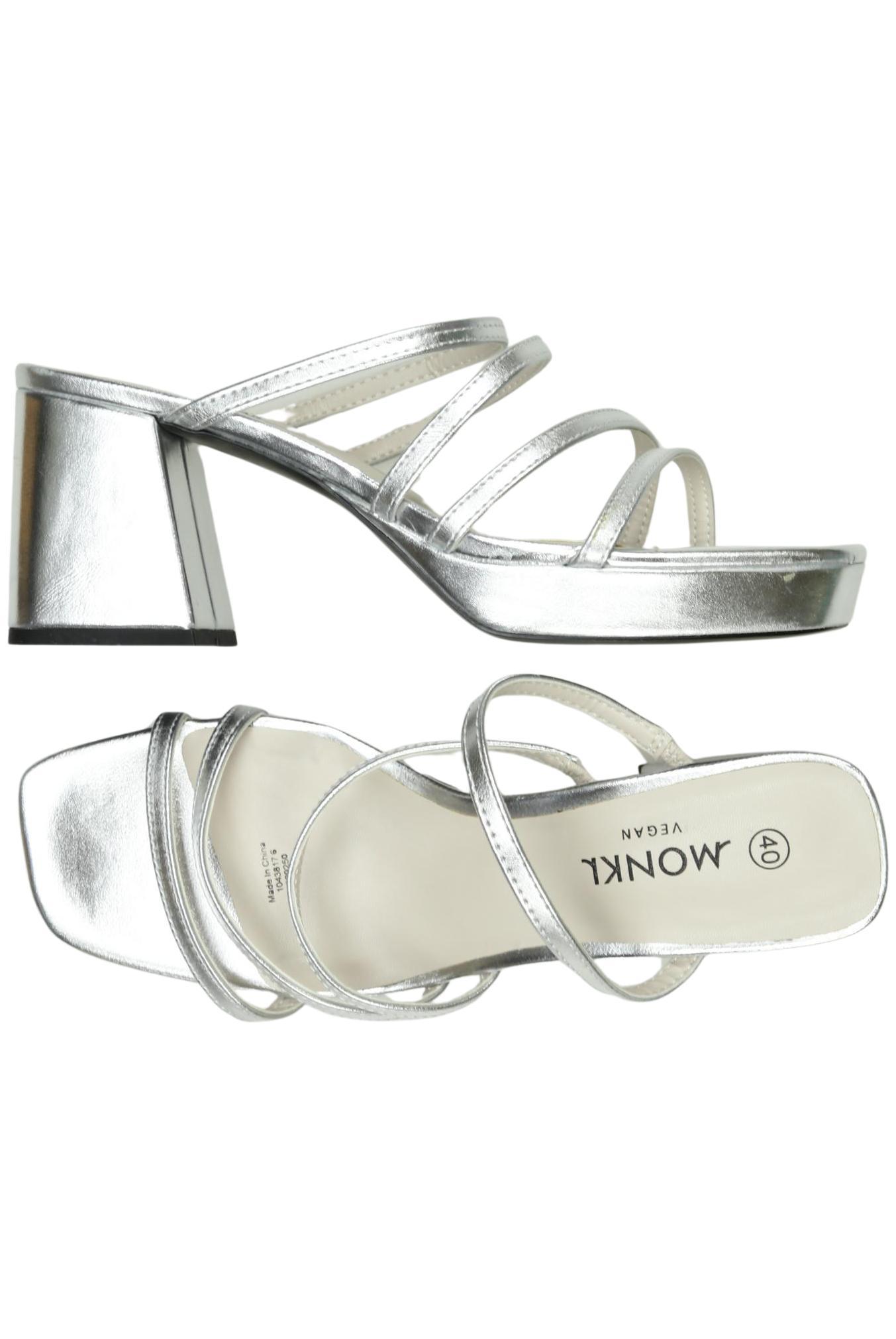 

Monki Damen Sandale, silber, Gr. 40