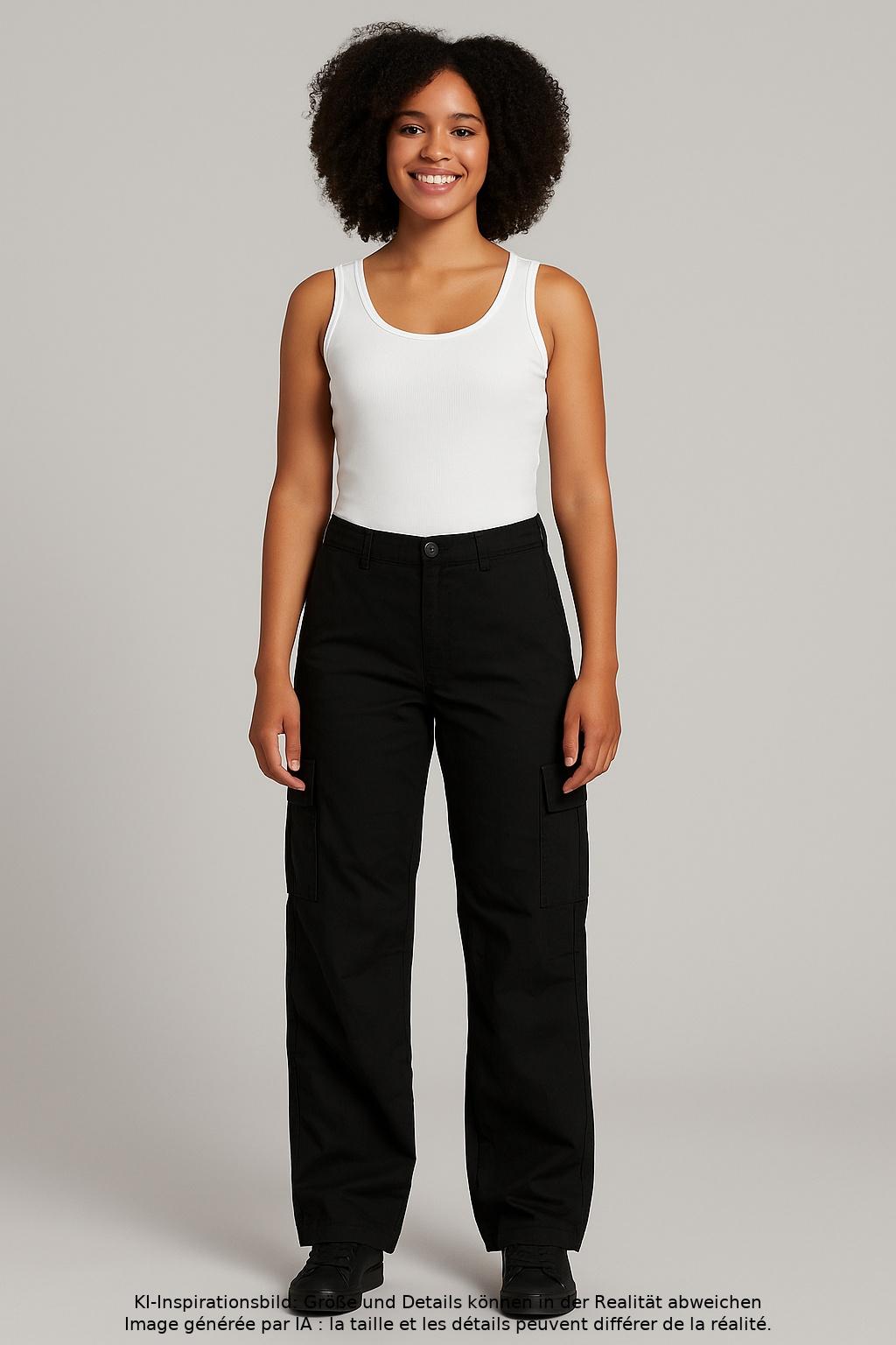 

Monki Damen Stoffhose, schwarz, Gr. 34