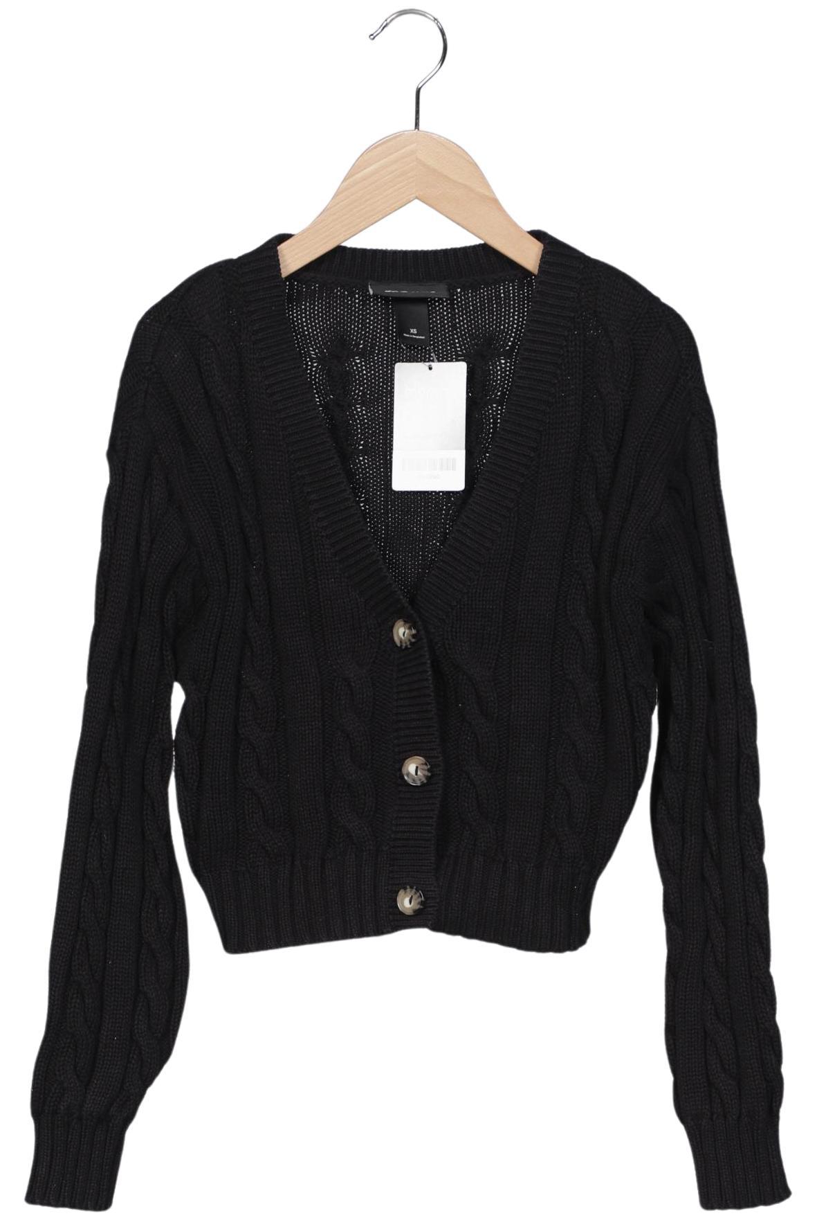 

Monki Damen Strickjacke, schwarz, Gr. 34