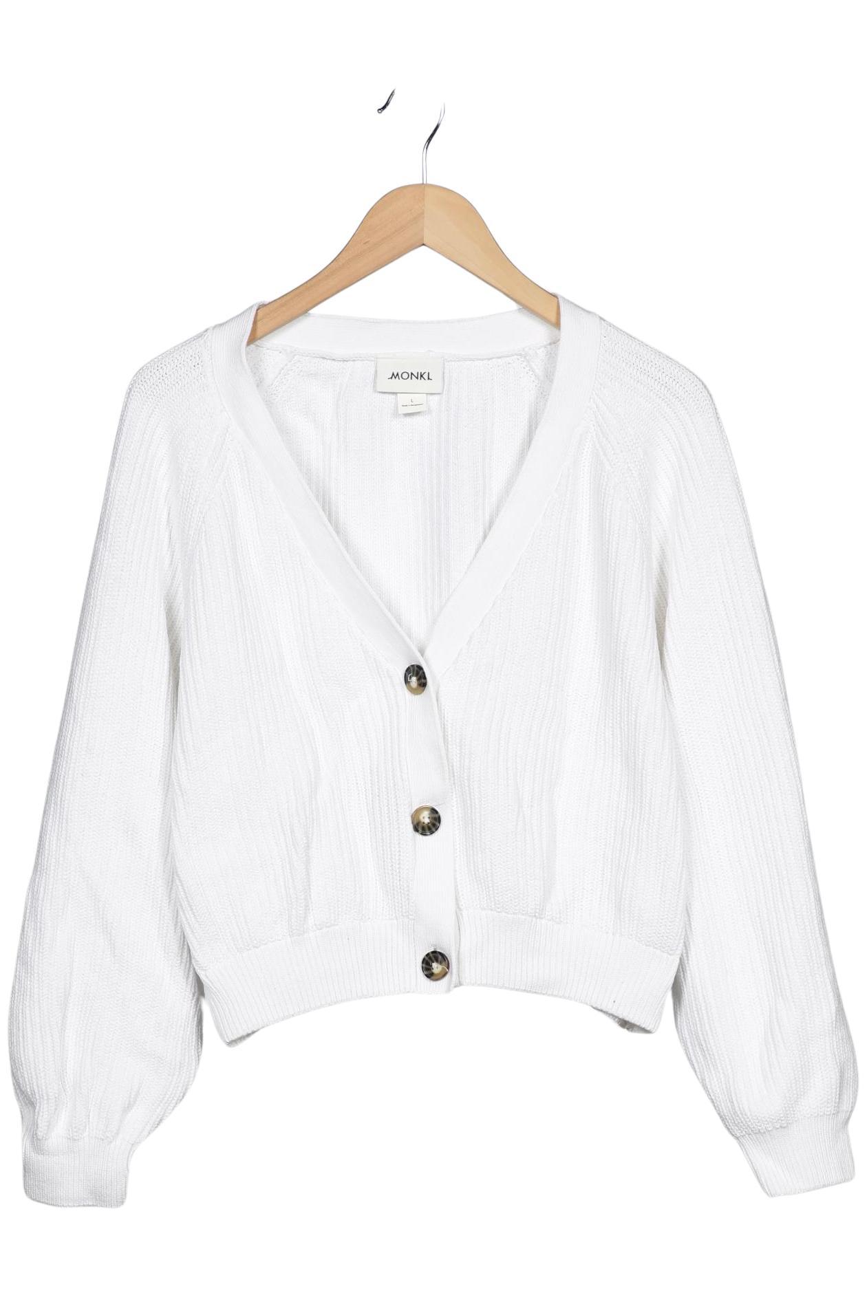 

Monki Damen Strickjacke, weiß, Gr. 42