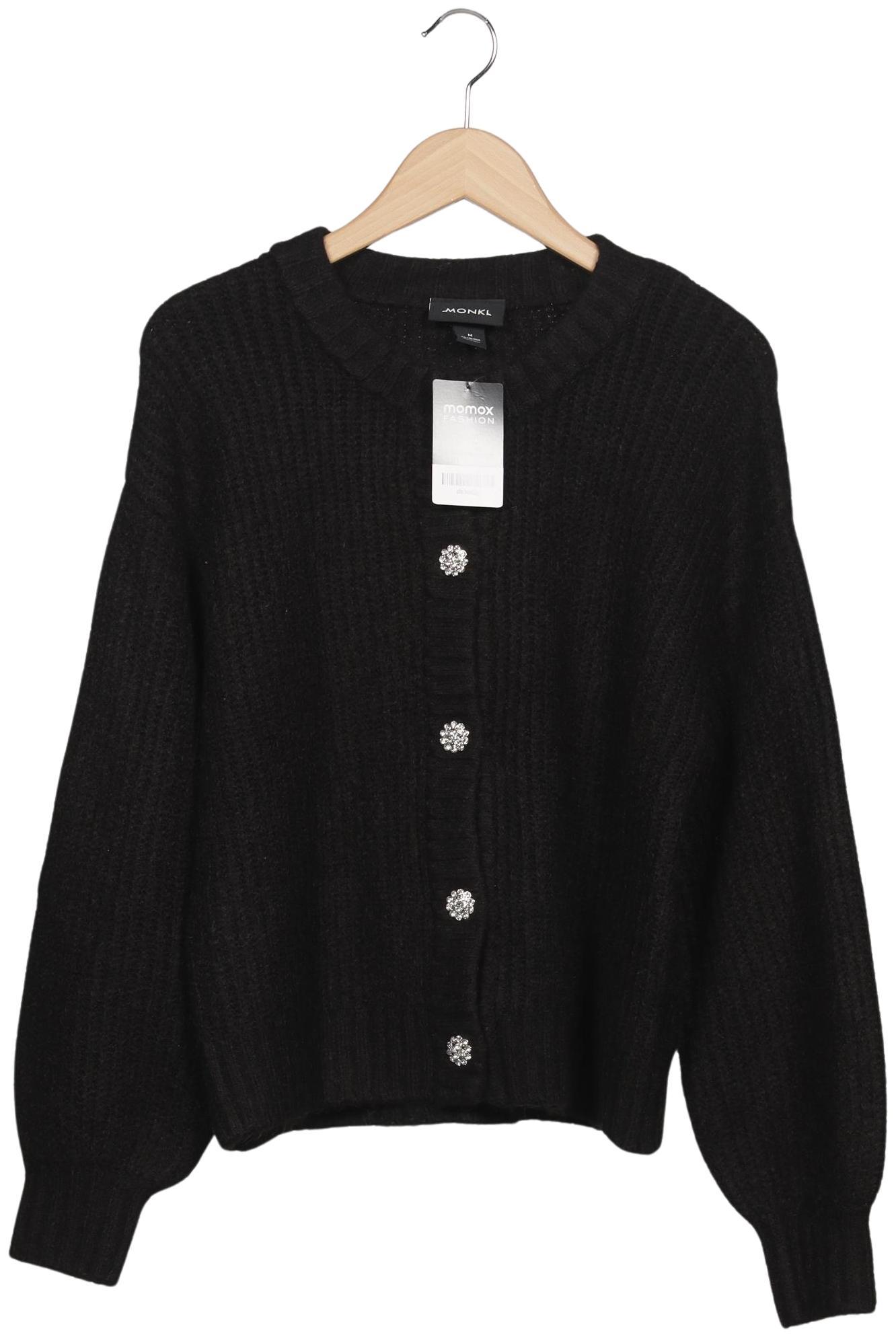 

Monki Damen Strickjacke, schwarz, Gr. 38