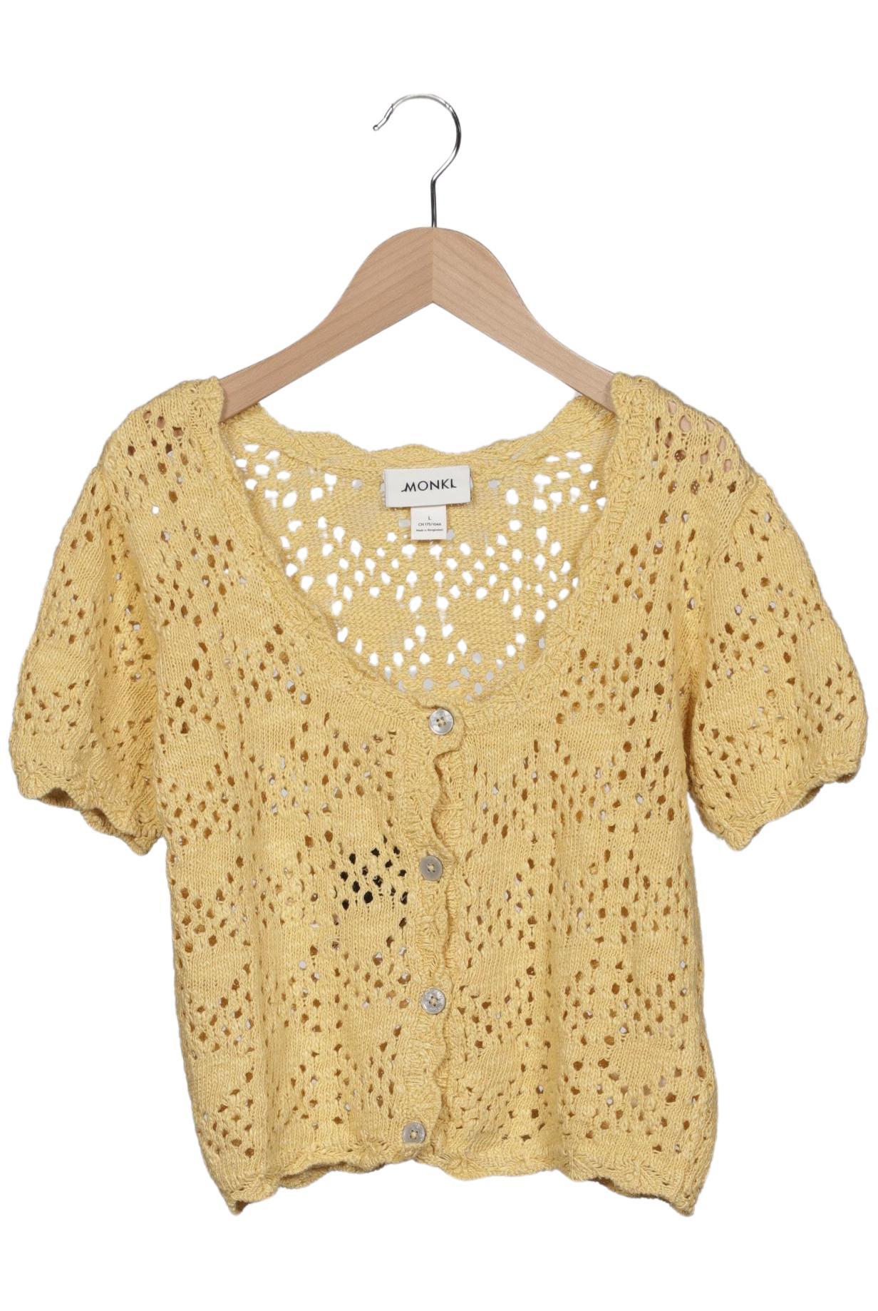 

Monki Damen Strickjacke, gelb, Gr. 42