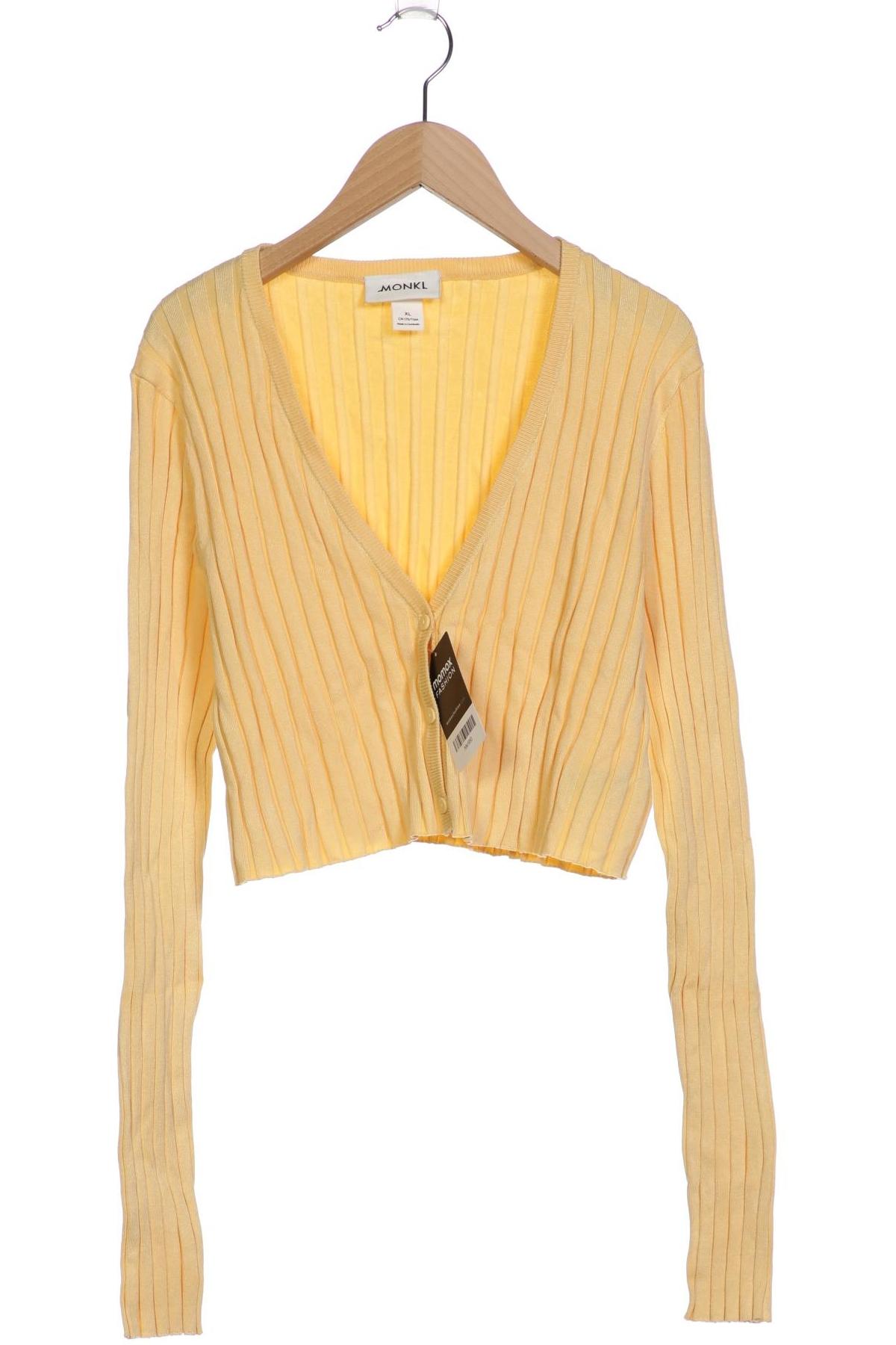 

Monki Damen Strickjacke, gelb, Gr. 44