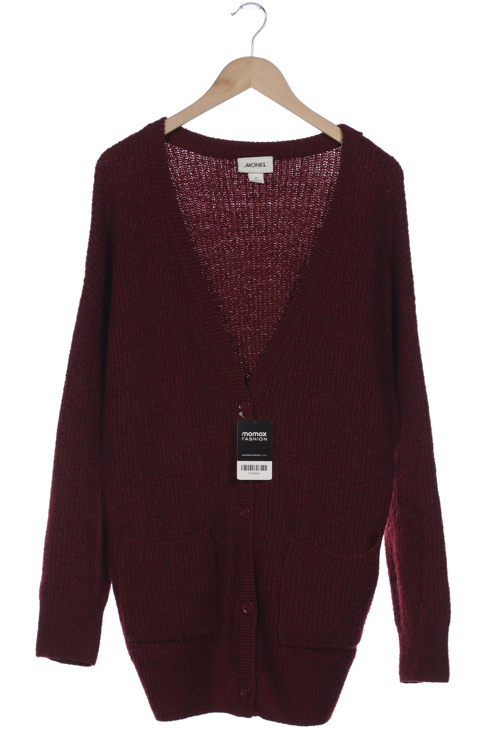 

Monki Damen Strickjacke, bordeaux, Gr. 34