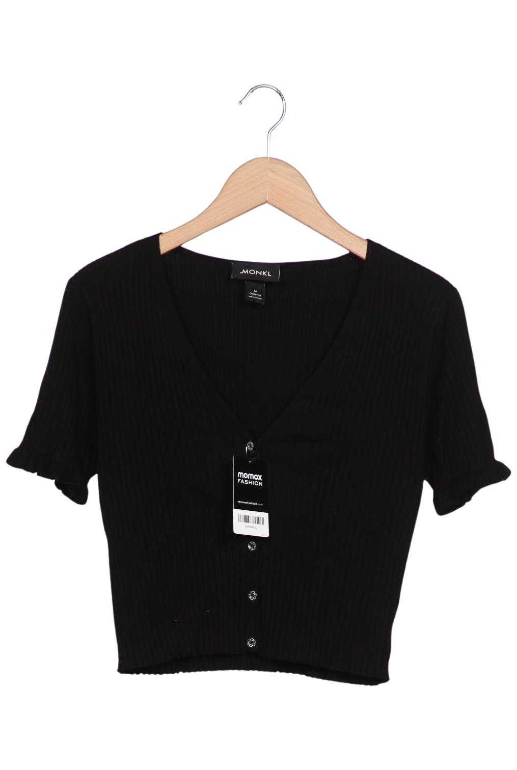 

Monki Damen Strickjacke, schwarz, Gr. 38