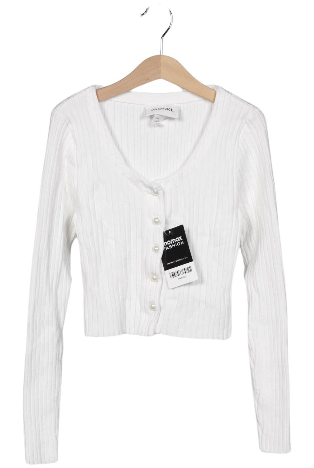 

Monki Damen Strickjacke, weiß, Gr. 34