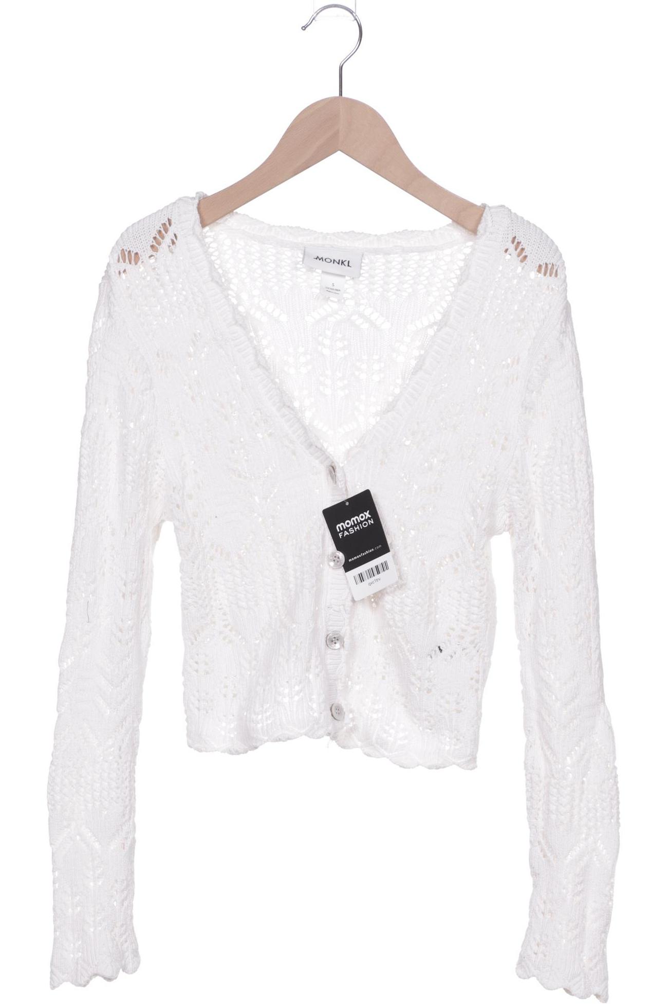

MONKI Damen Strickjacke, weiß