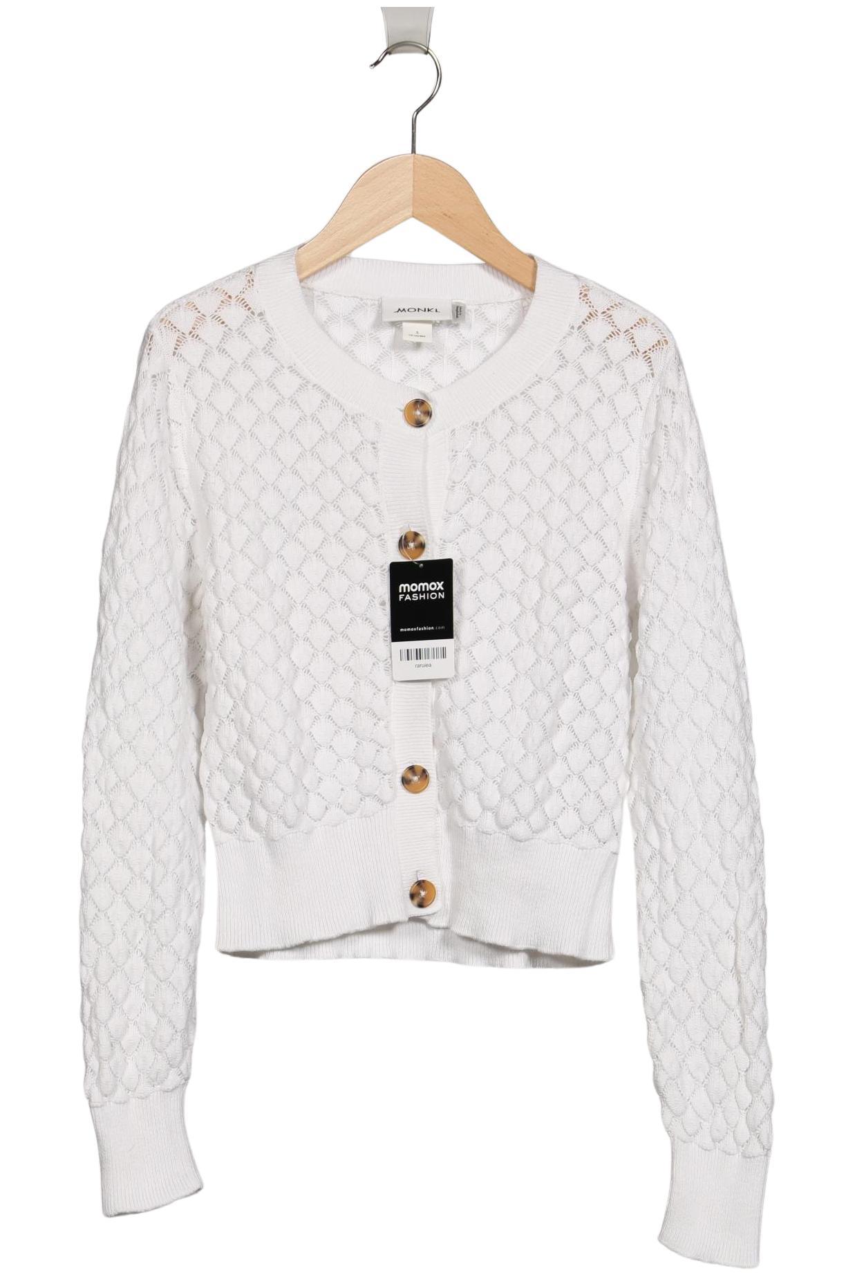 

Monki Damen Strickjacke, weiß, Gr. 36