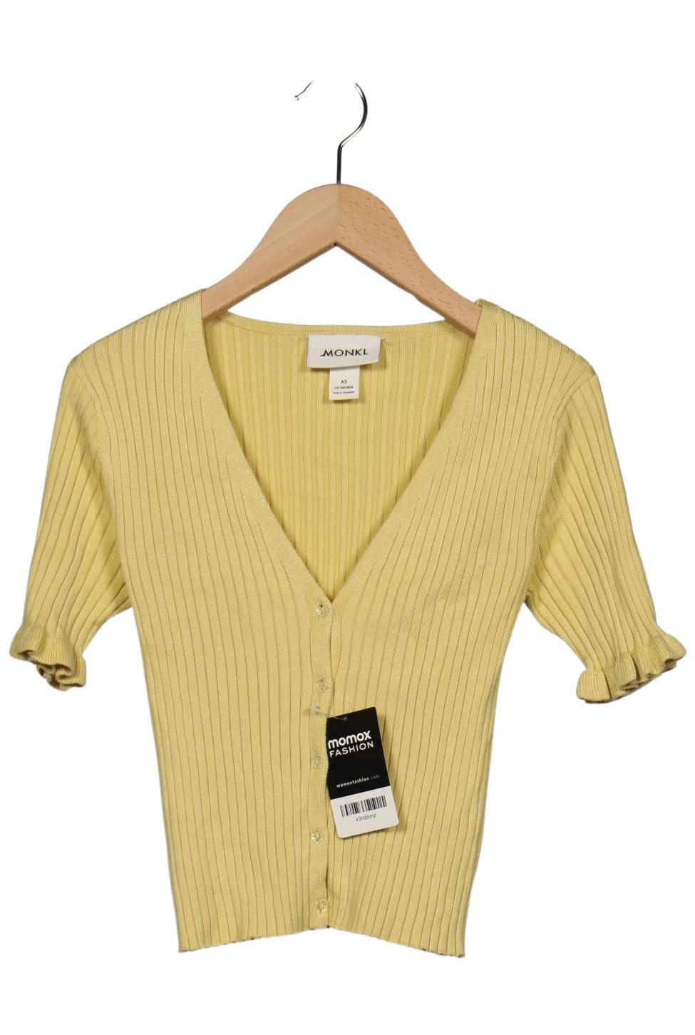 

Monki Damen Strickjacke, gelb, Gr. 34