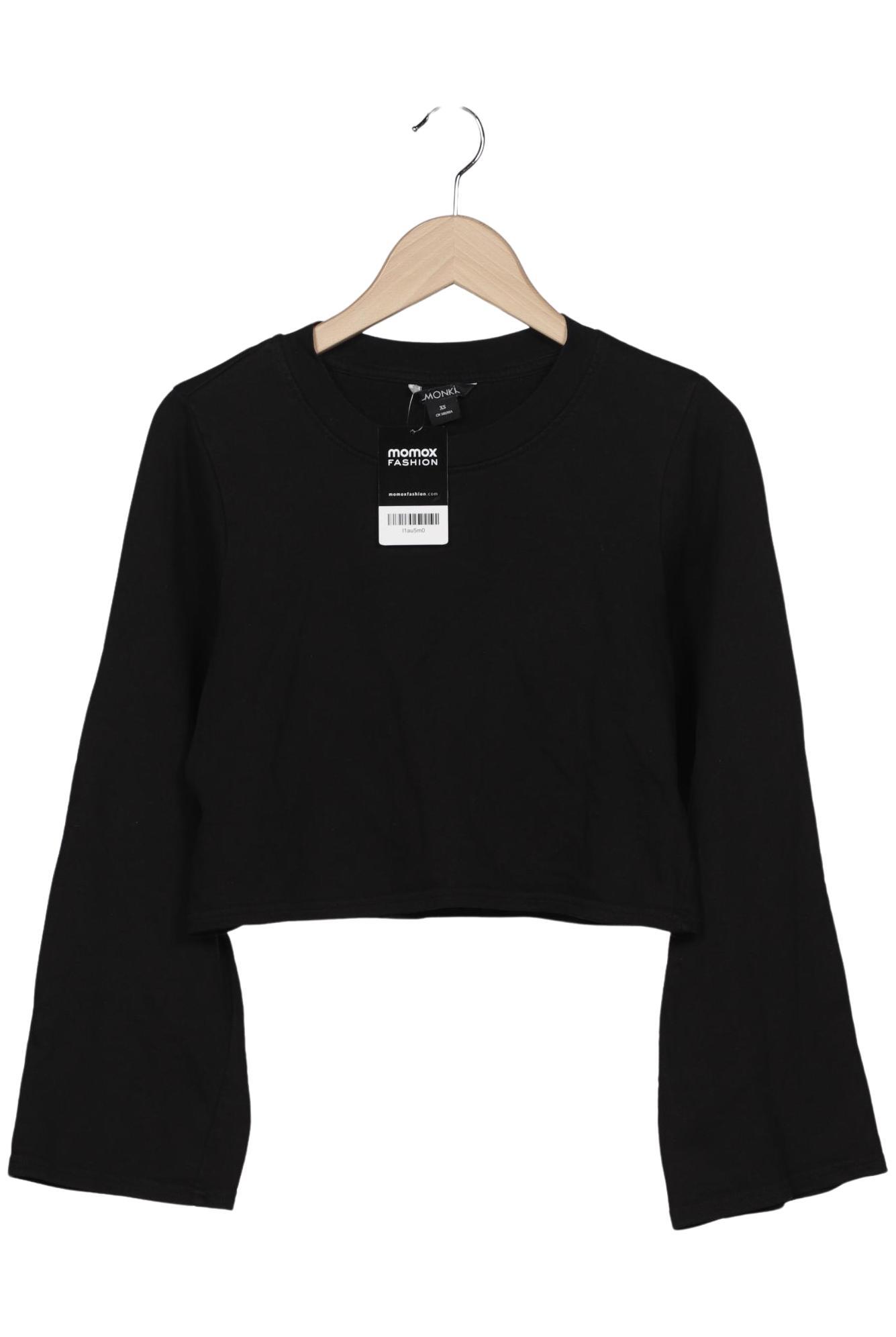 

Monki Damen Sweatshirt, schwarz, Gr. 34