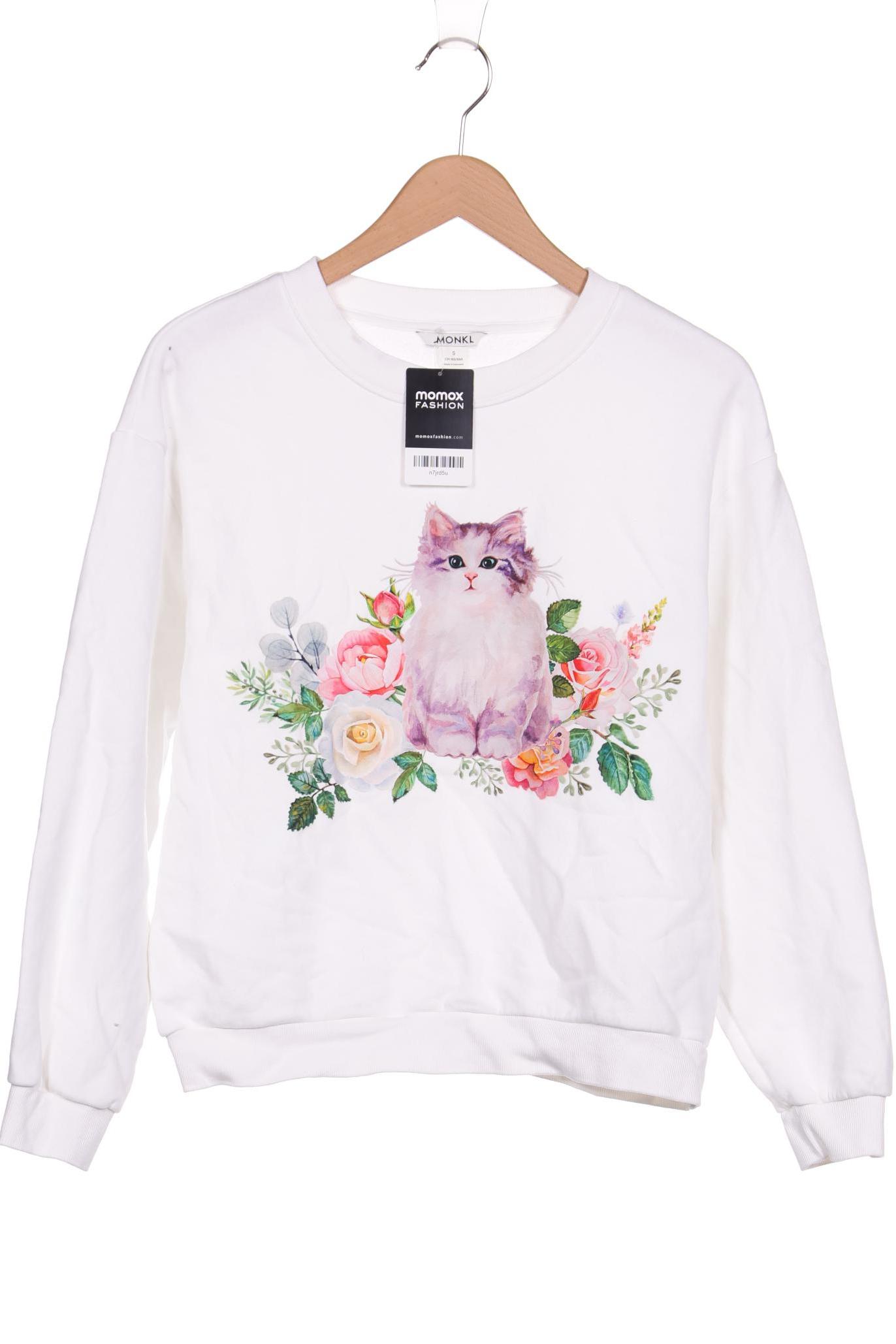 

MONKI Damen Sweatshirt, weiß