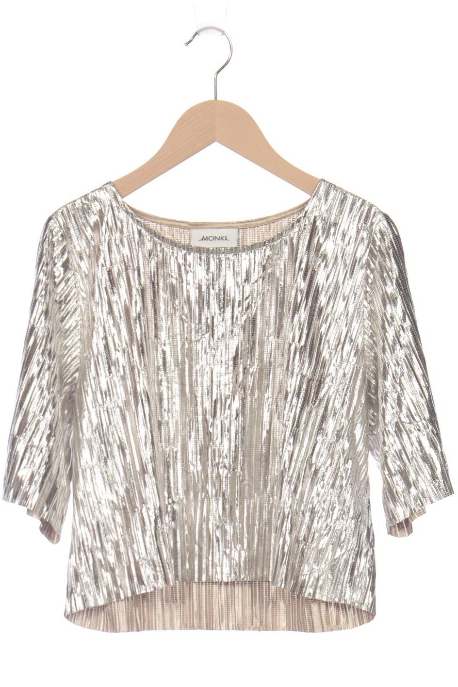 

Monki Damen T-Shirt, silber, Gr. 36