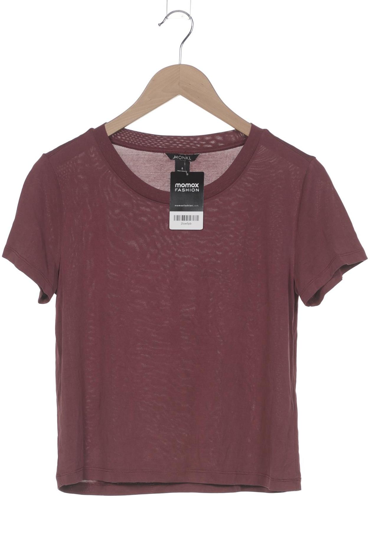 

Monki Damen T-Shirt, bordeaux, Gr. 36