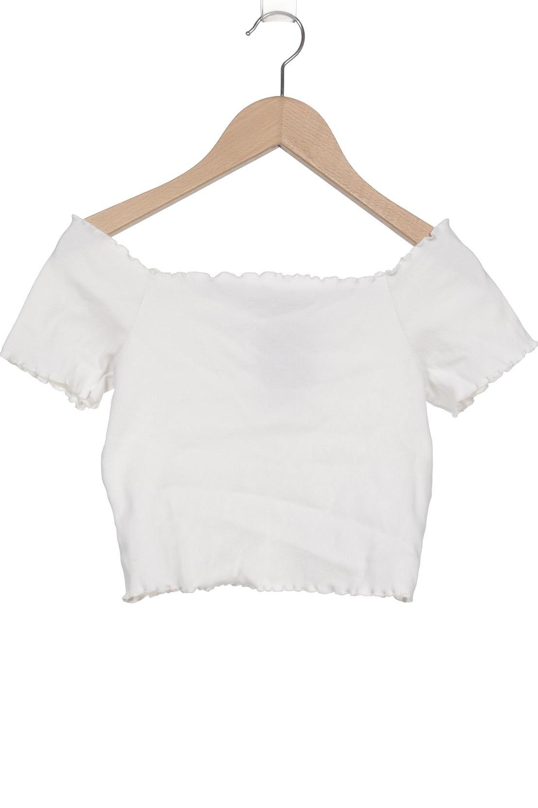 

Monki Damen T-Shirt, weiß, Gr. 34