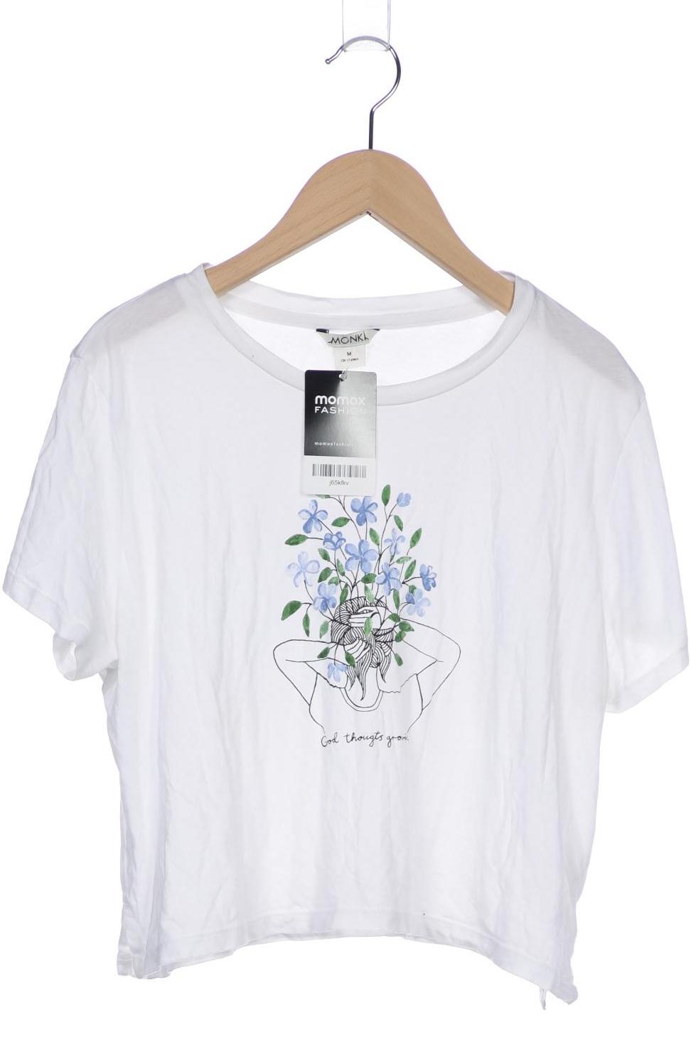 

Monki Damen T-Shirt, weiß, Gr. 38