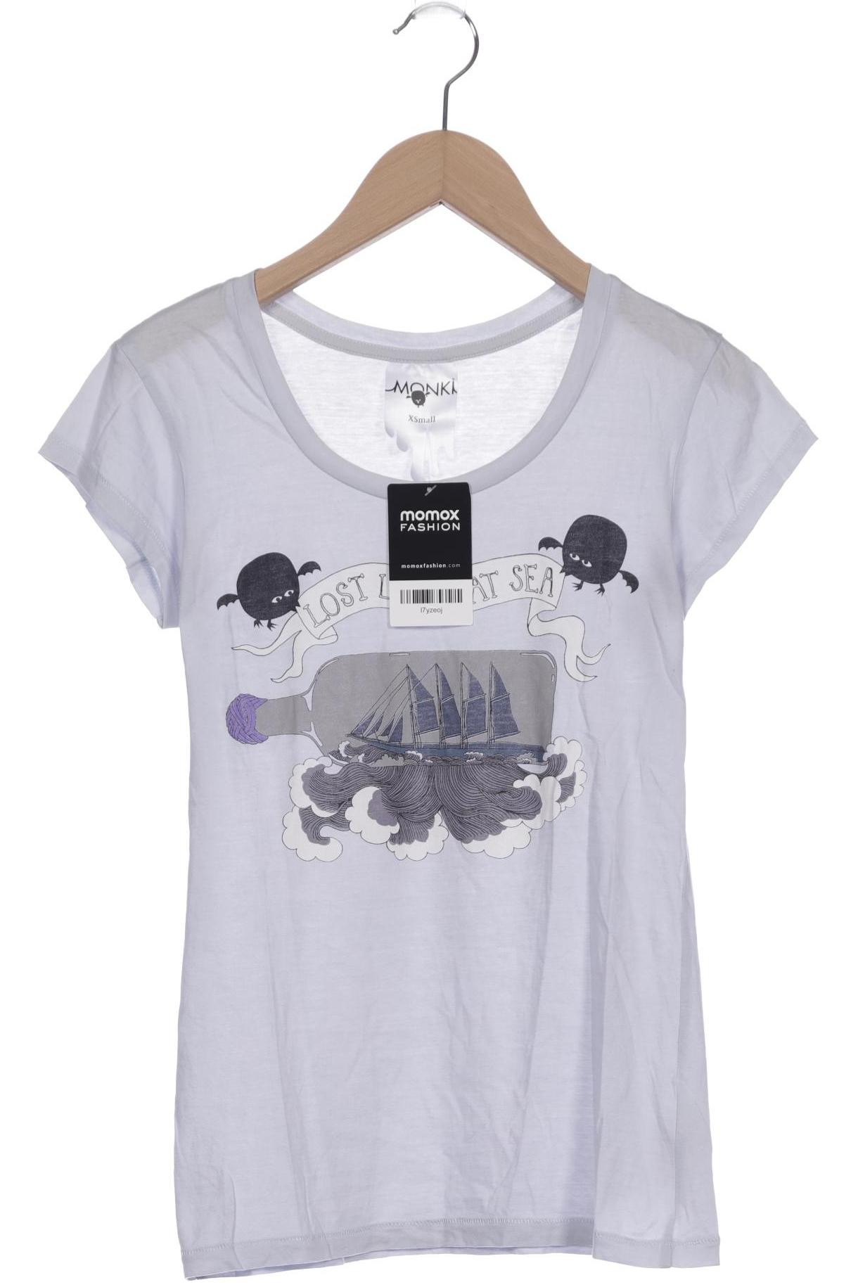 

Monki Damen T-Shirt, hellblau, Gr. 34