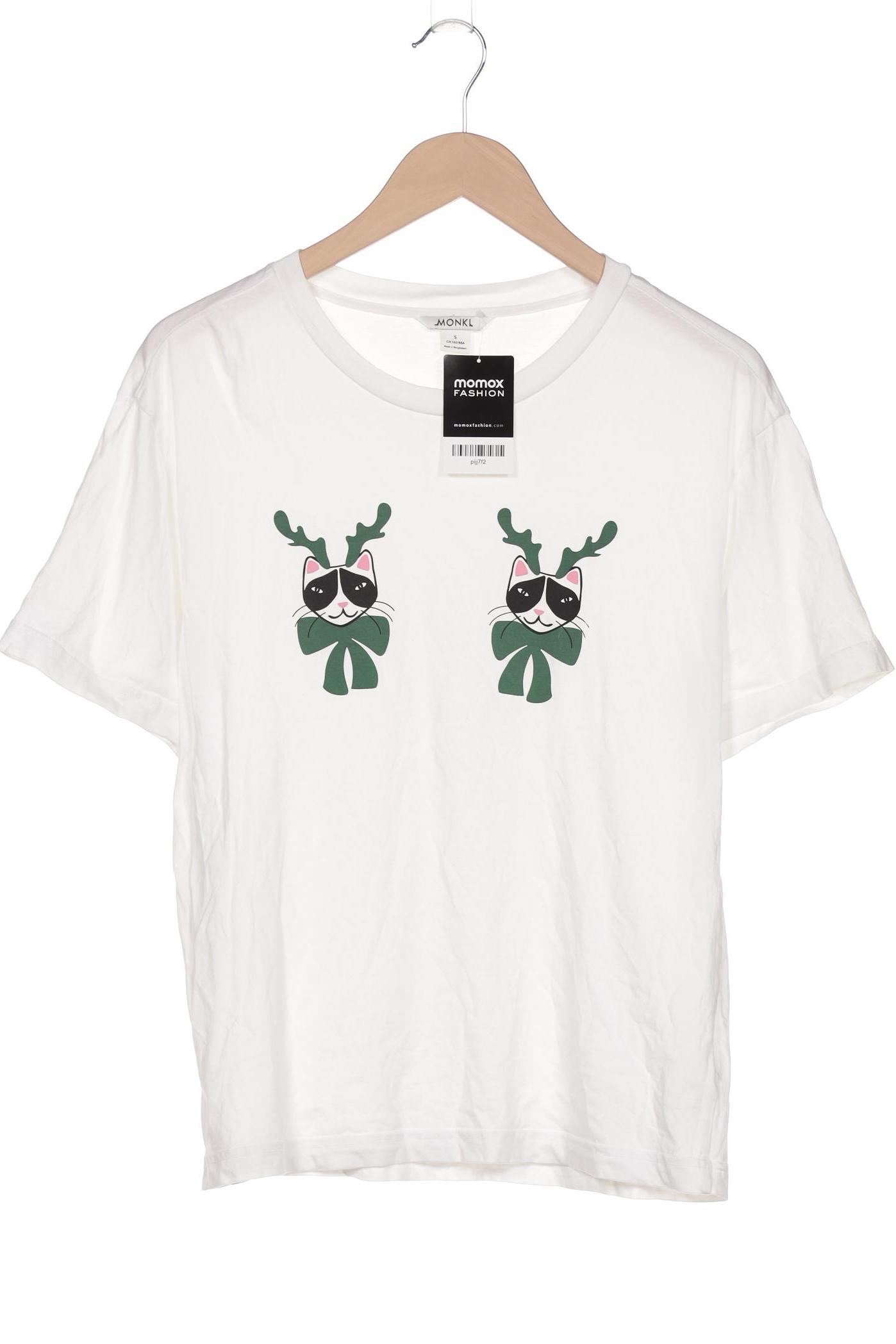 

Monki Damen T-Shirt, weiß, Gr. 36