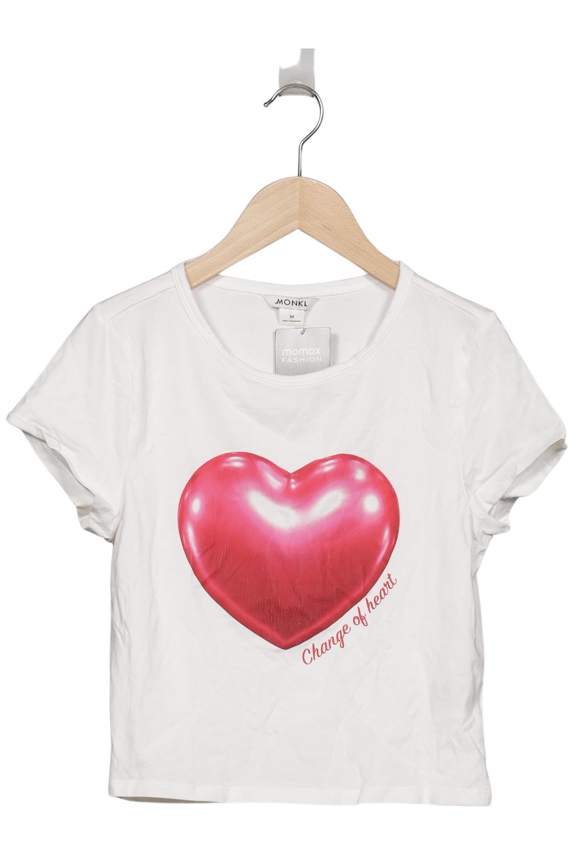 

Monki Damen T-Shirt, weiß, Gr. 38