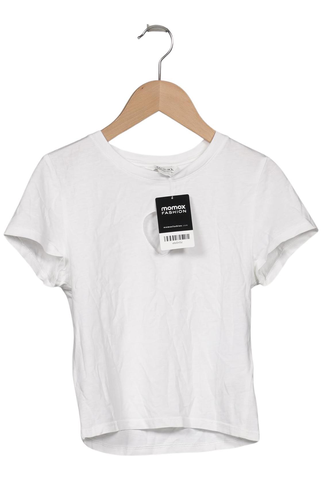 

Monki Damen T-Shirt, weiß, Gr. 34