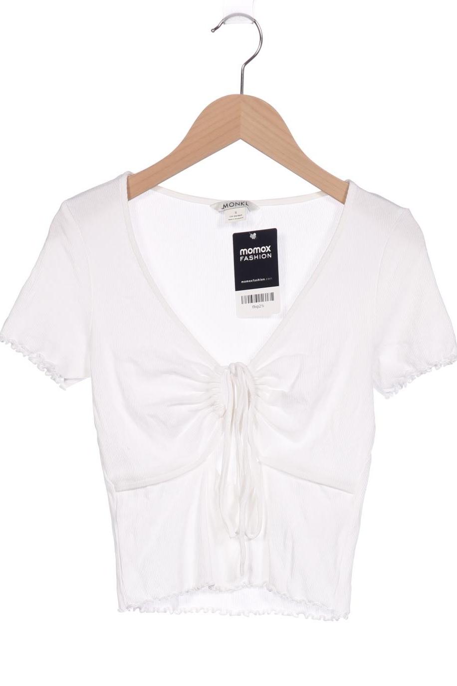 

Monki Damen T-Shirt, weiß, Gr. 36