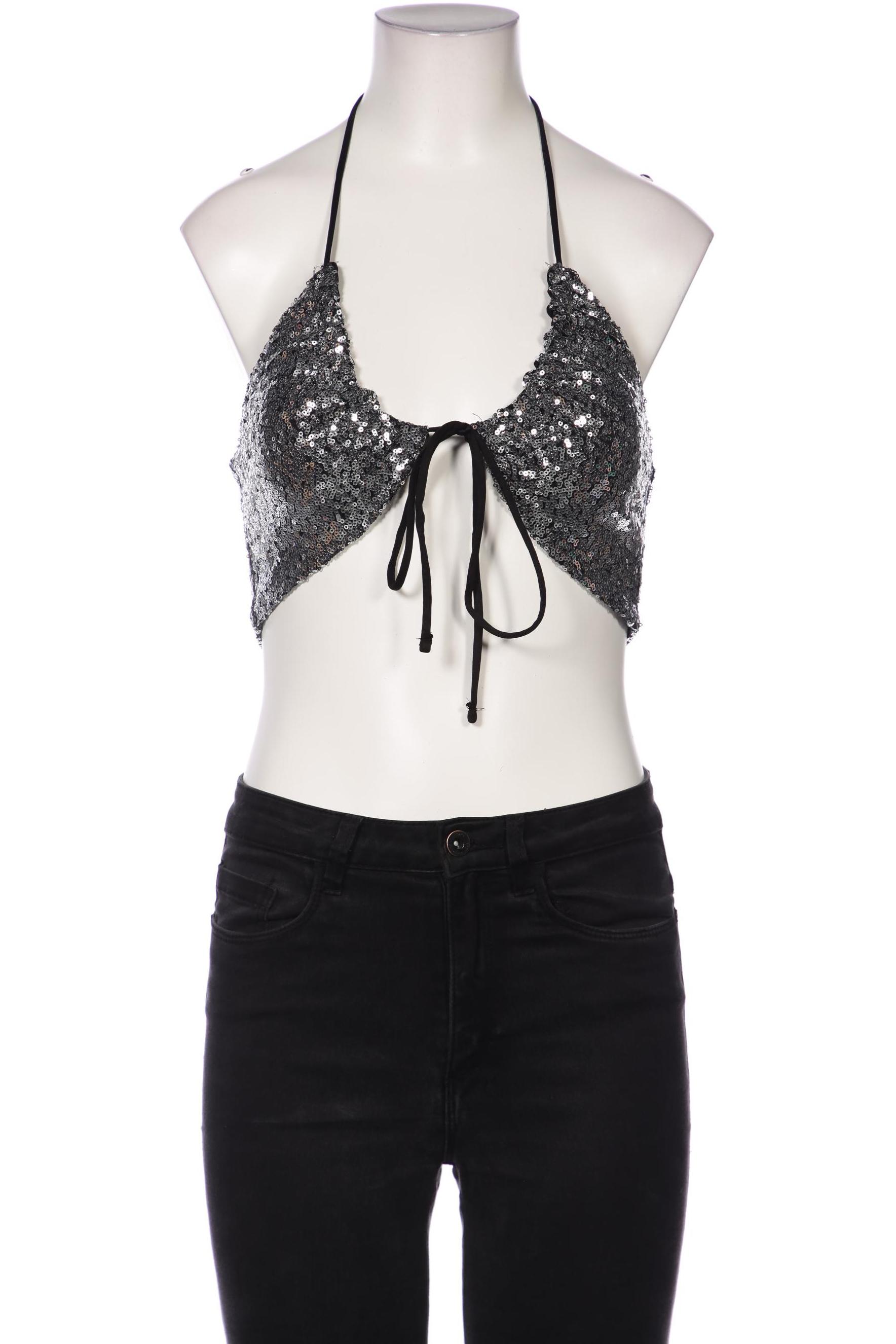 

Monki Damen Top, silber, Gr. 34