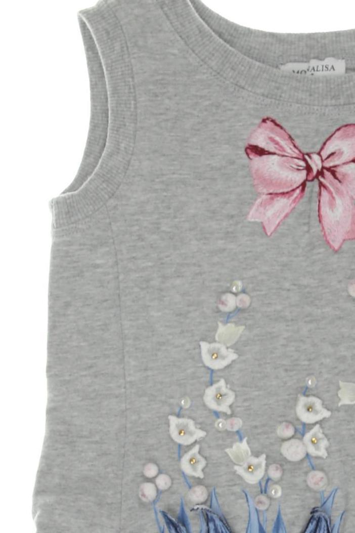 Thumbnail - Monnalisa Mädchen Kleid, grau, Gr. 104