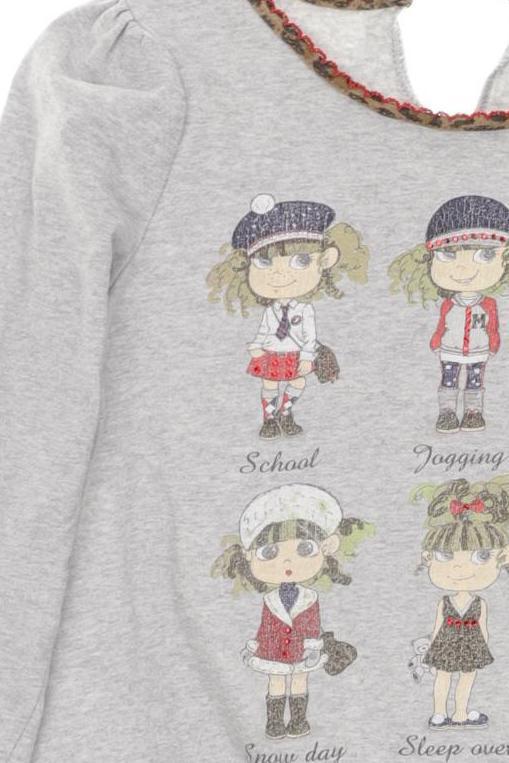 Thumbnail - Monnalisa Mädchen Kleid, grau, Gr. 92